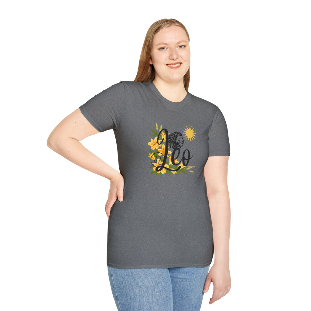 Leo Lion & Lilies Astrology T-Shirt