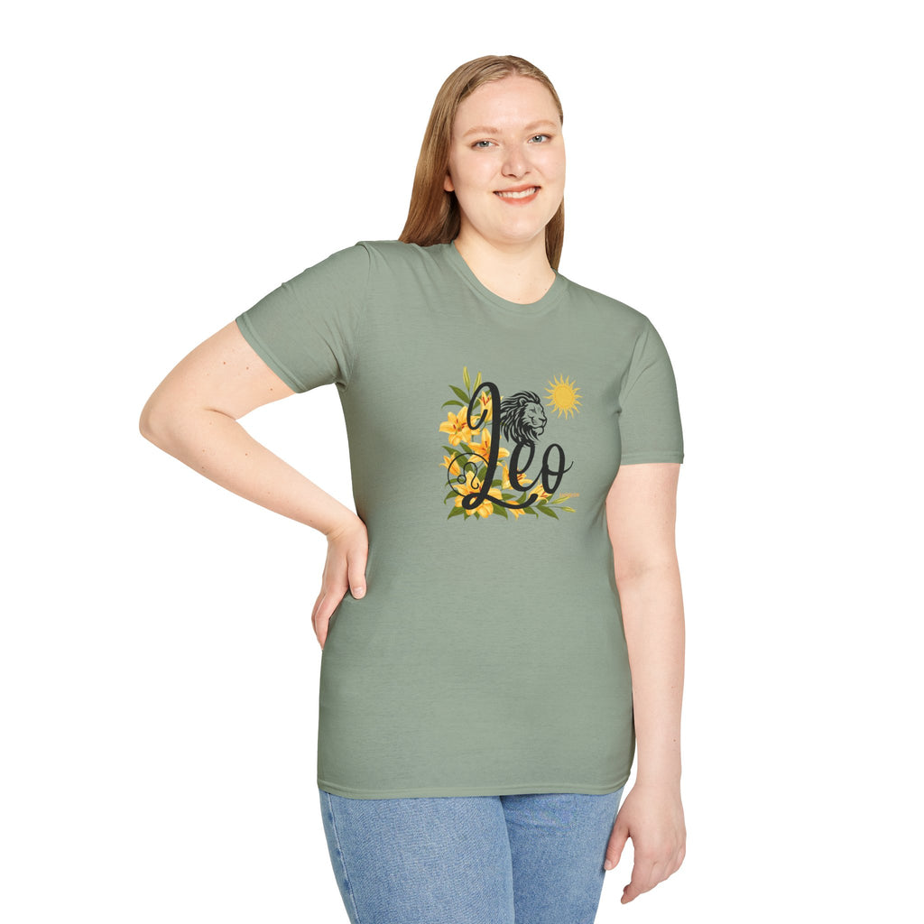 Leo Lion & Lilies Astrology T-Shirt