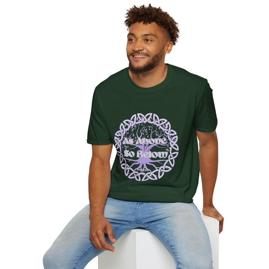 Celtic Tree of Life, As Above So Below T-Shirt Unisex Softstyle