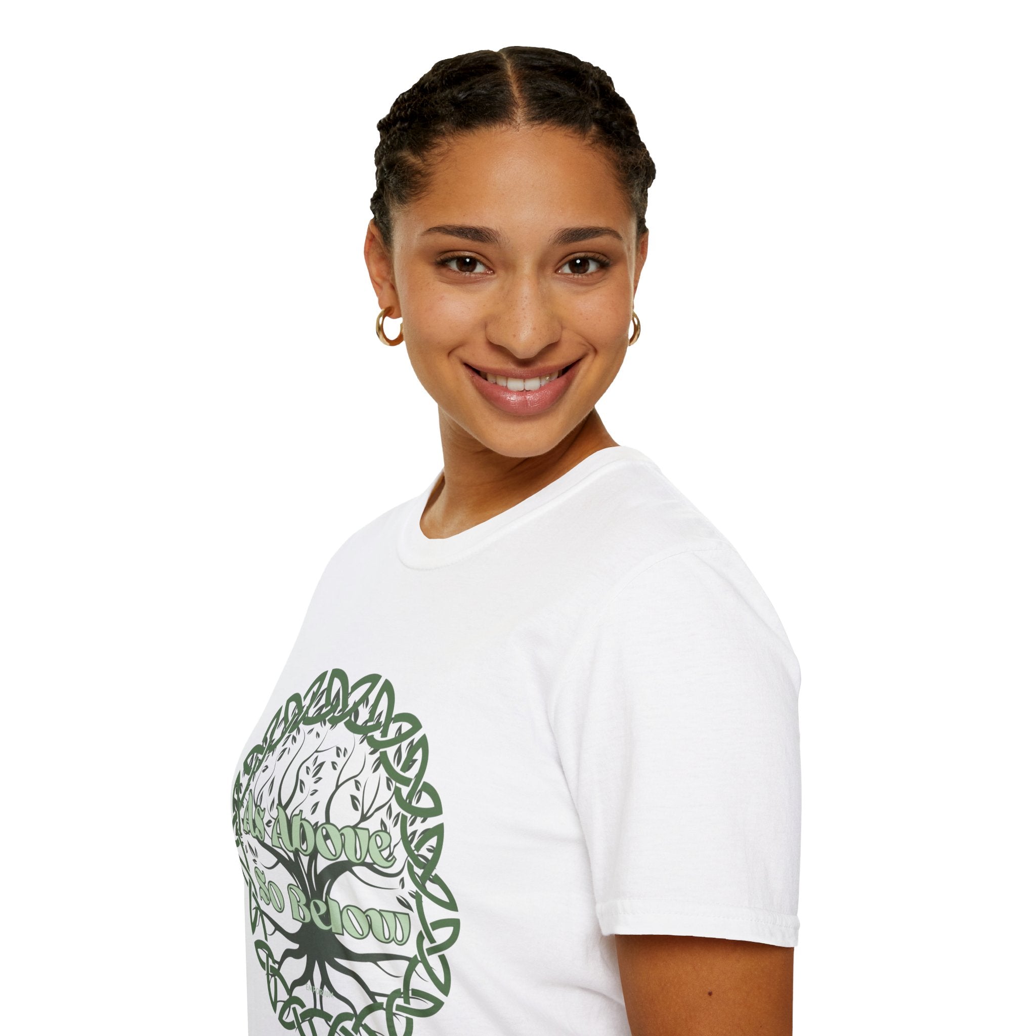 Celtic Tree of Life, As Above So Below T-Shirt, Green Print