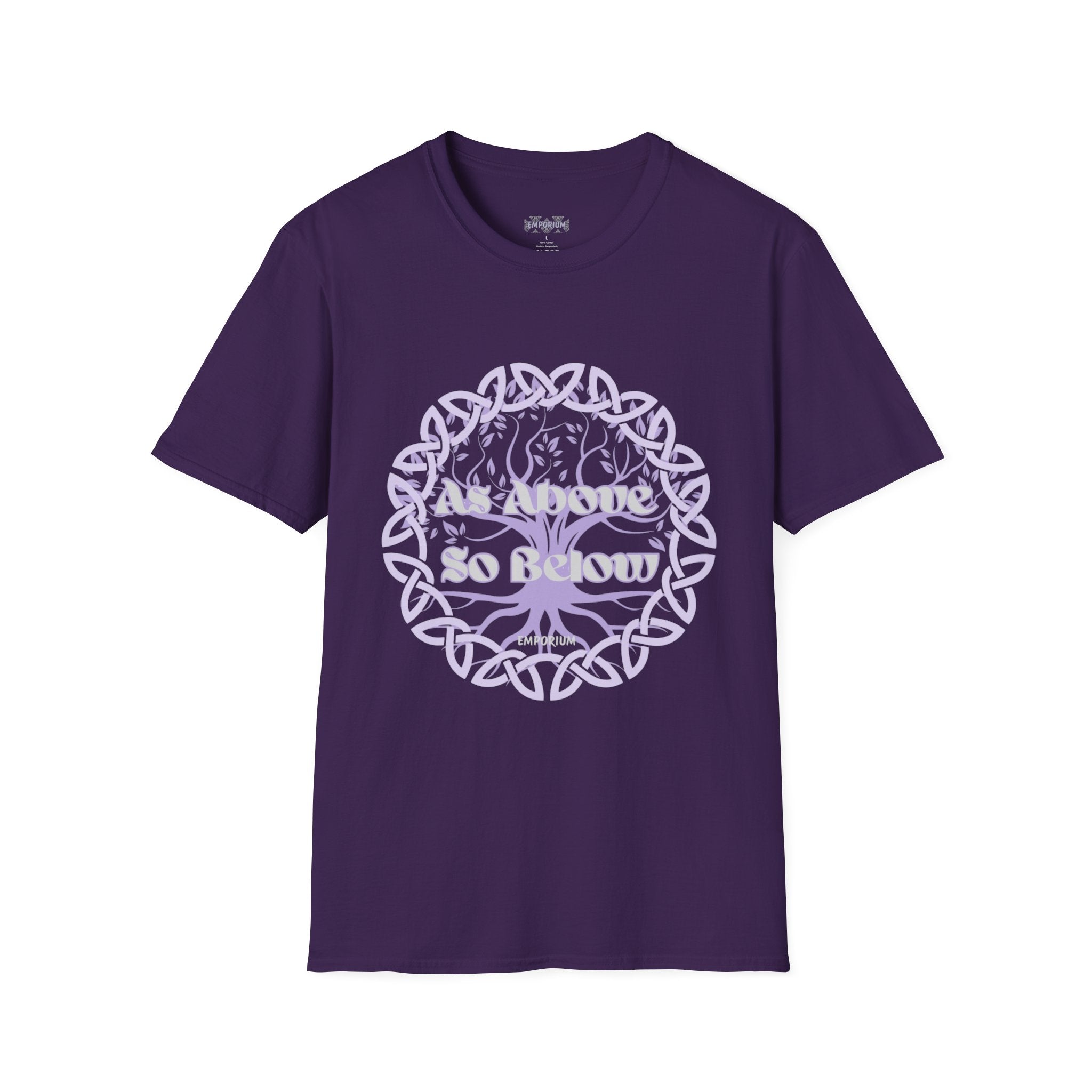 Celtic Tree of Life, As Above So Below T-Shirt Unisex Softstyle