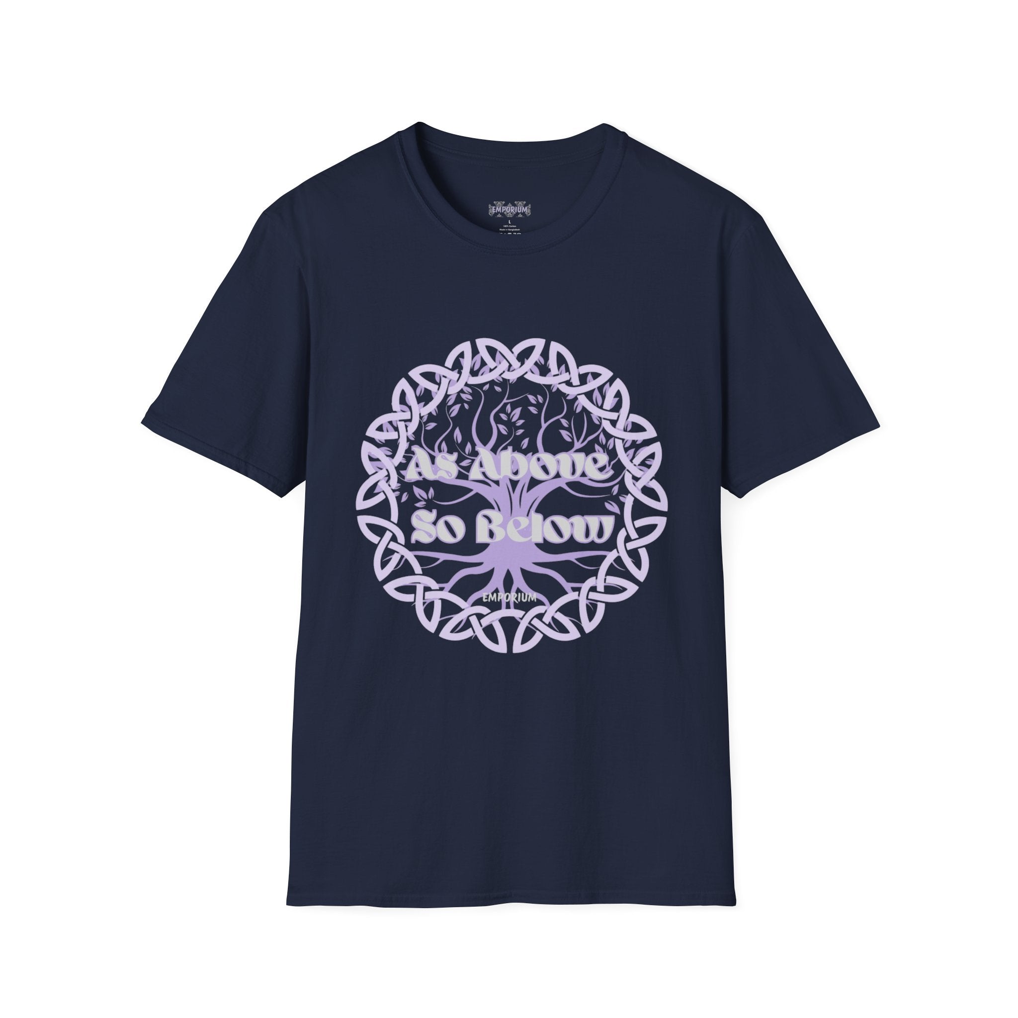 Celtic Tree of Life, As Above So Below T-Shirt Unisex Softstyle