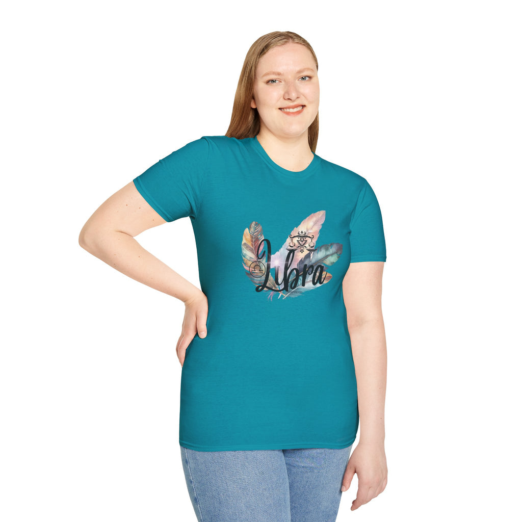 Libra Feather Bouquet Astrology T-Shirt