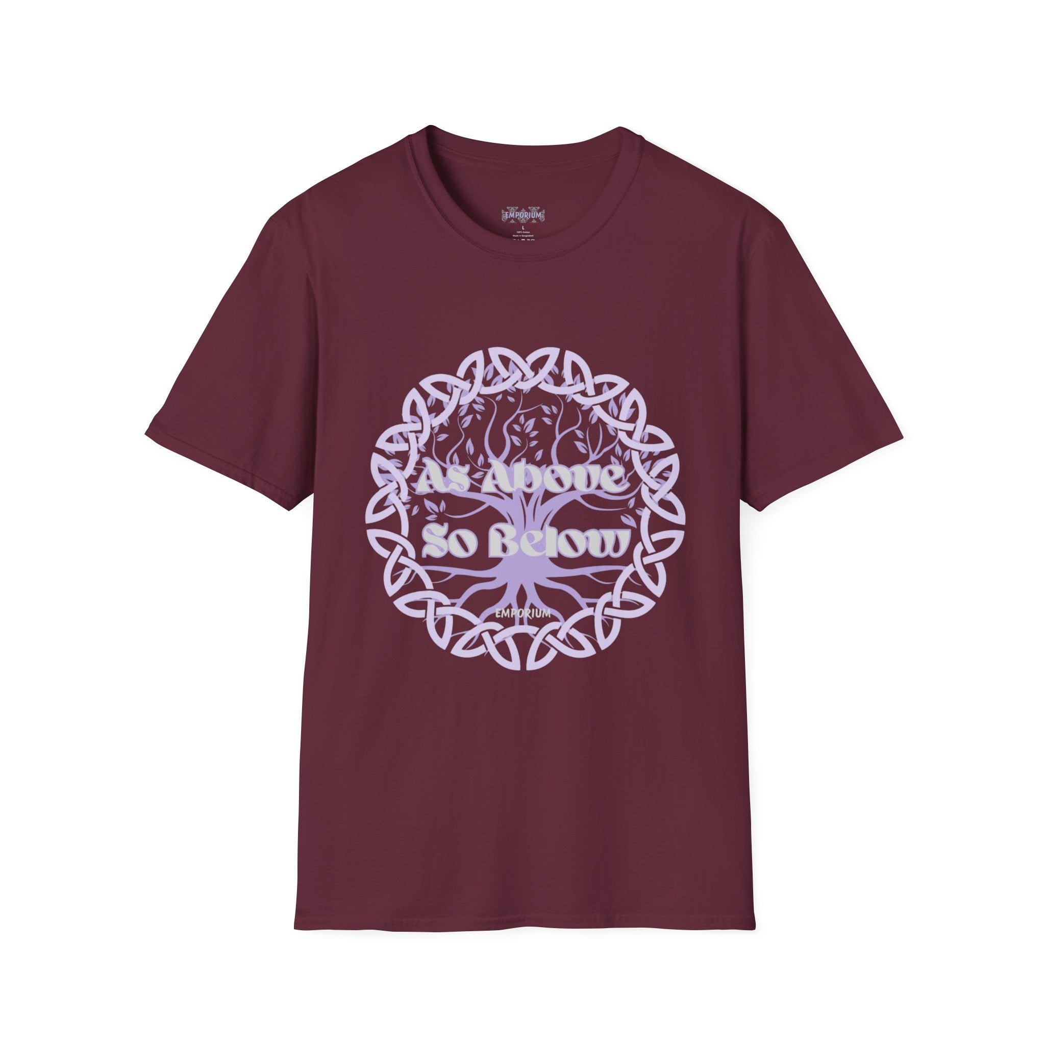 Celtic Tree of Life, As Above So Below T-Shirt Unisex Softstyle