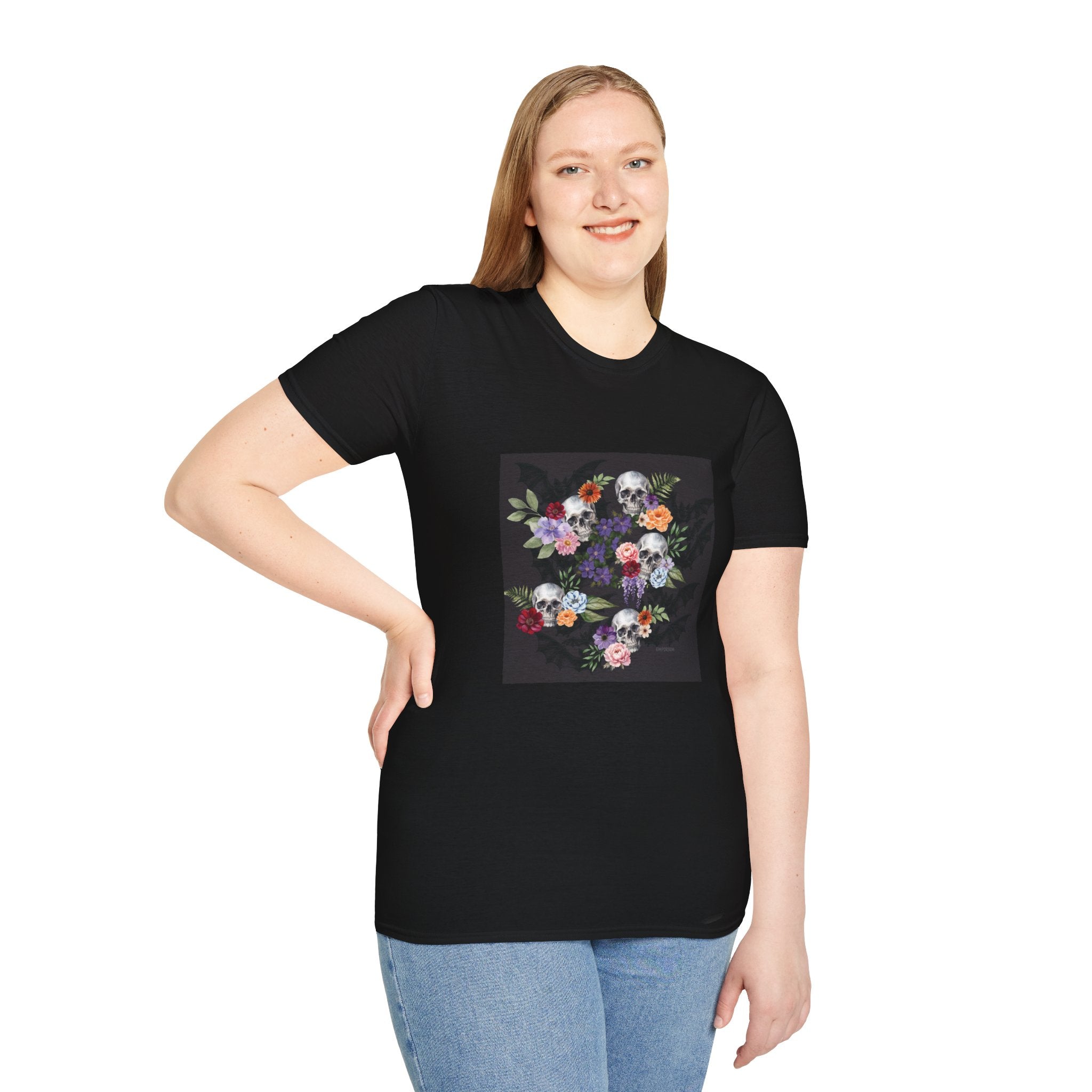 Skull & Bat Floral T-Shirt