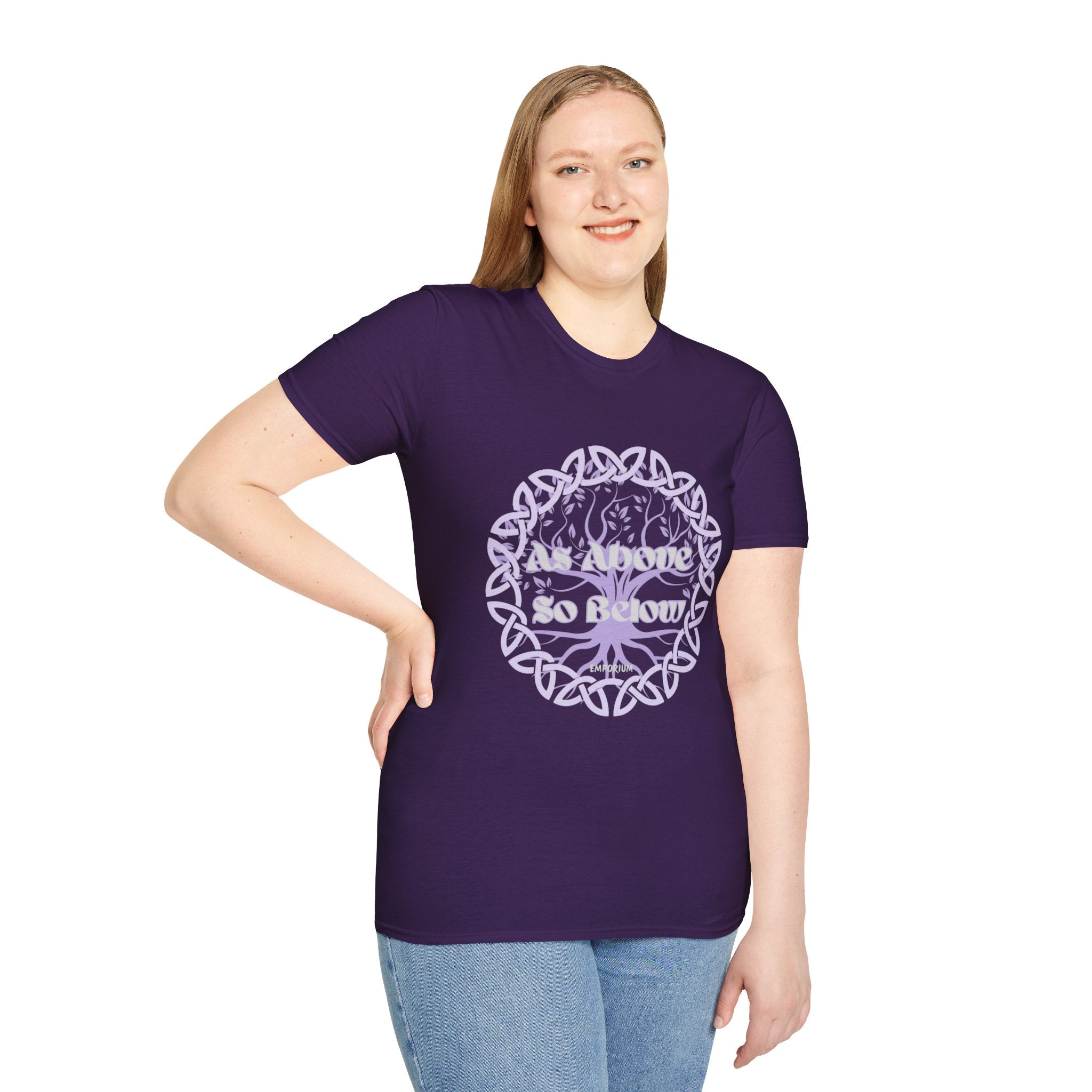 Celtic Tree of Life, As Above So Below T-Shirt Unisex Softstyle