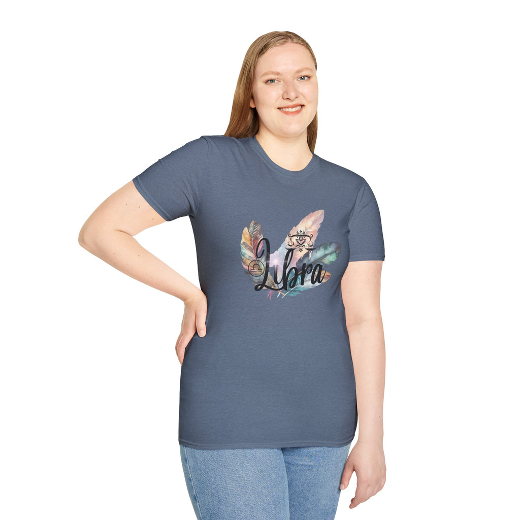 Libra Feather Bouquet Astrology T-Shirt