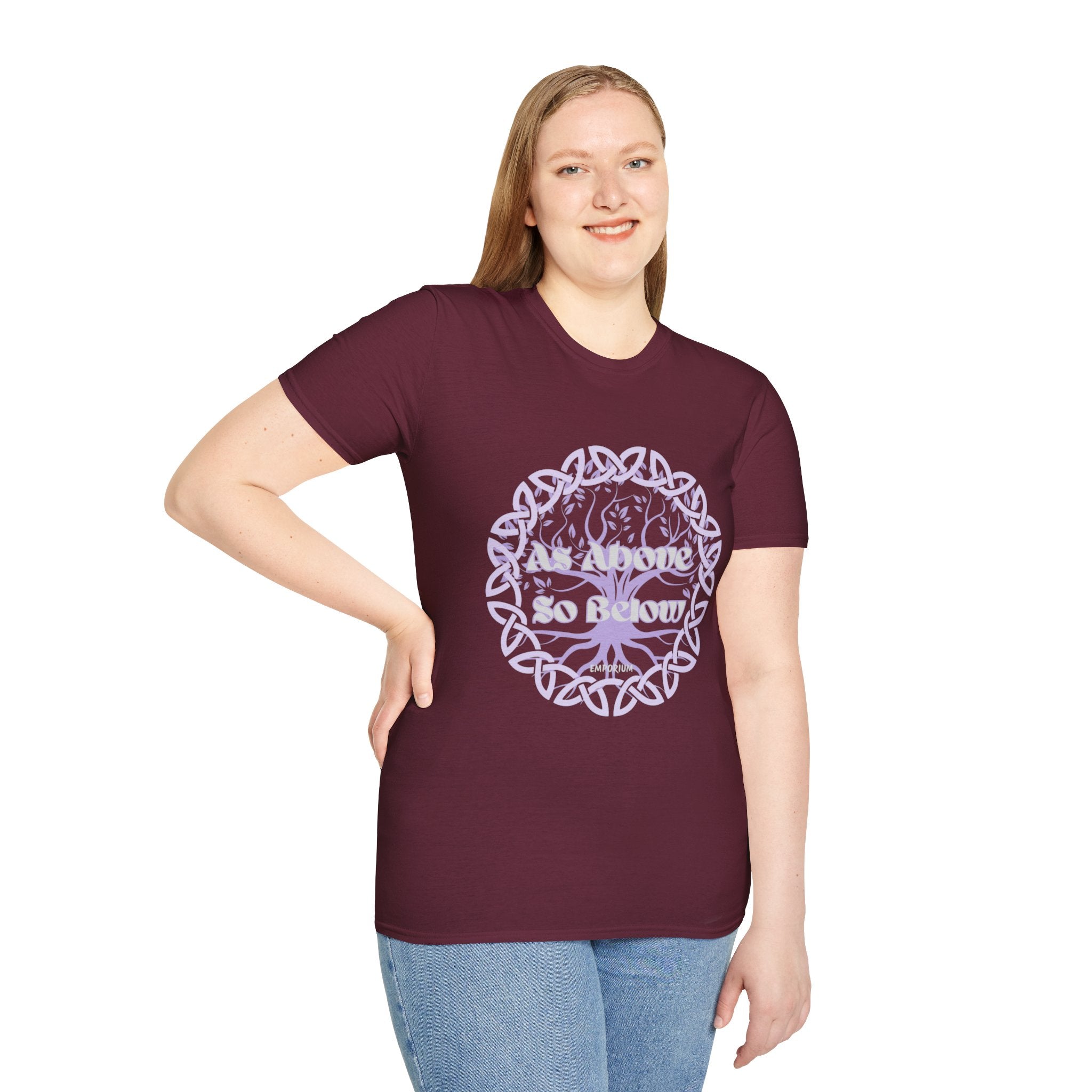 Celtic Tree of Life, As Above So Below T-Shirt Unisex Softstyle