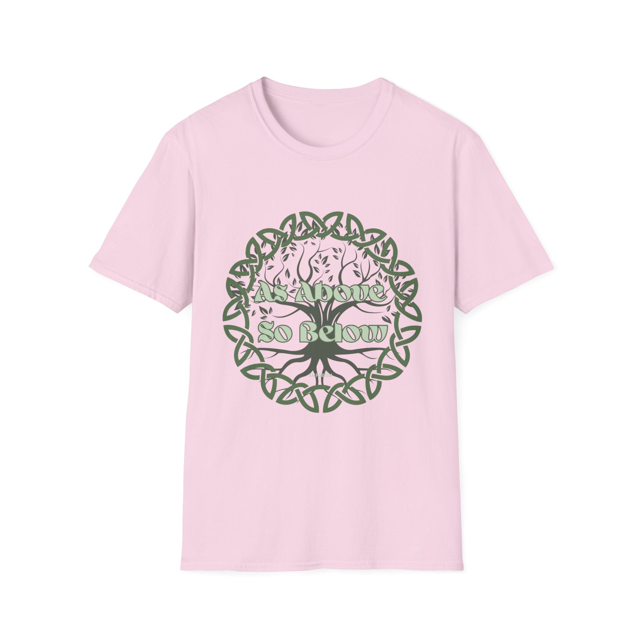 Celtic Tree of Life, As Above So Below T-Shirt, Green Print