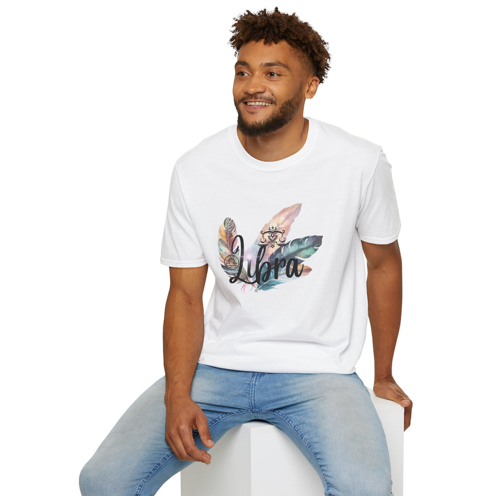 Libra Feather Bouquet Astrology T-Shirt