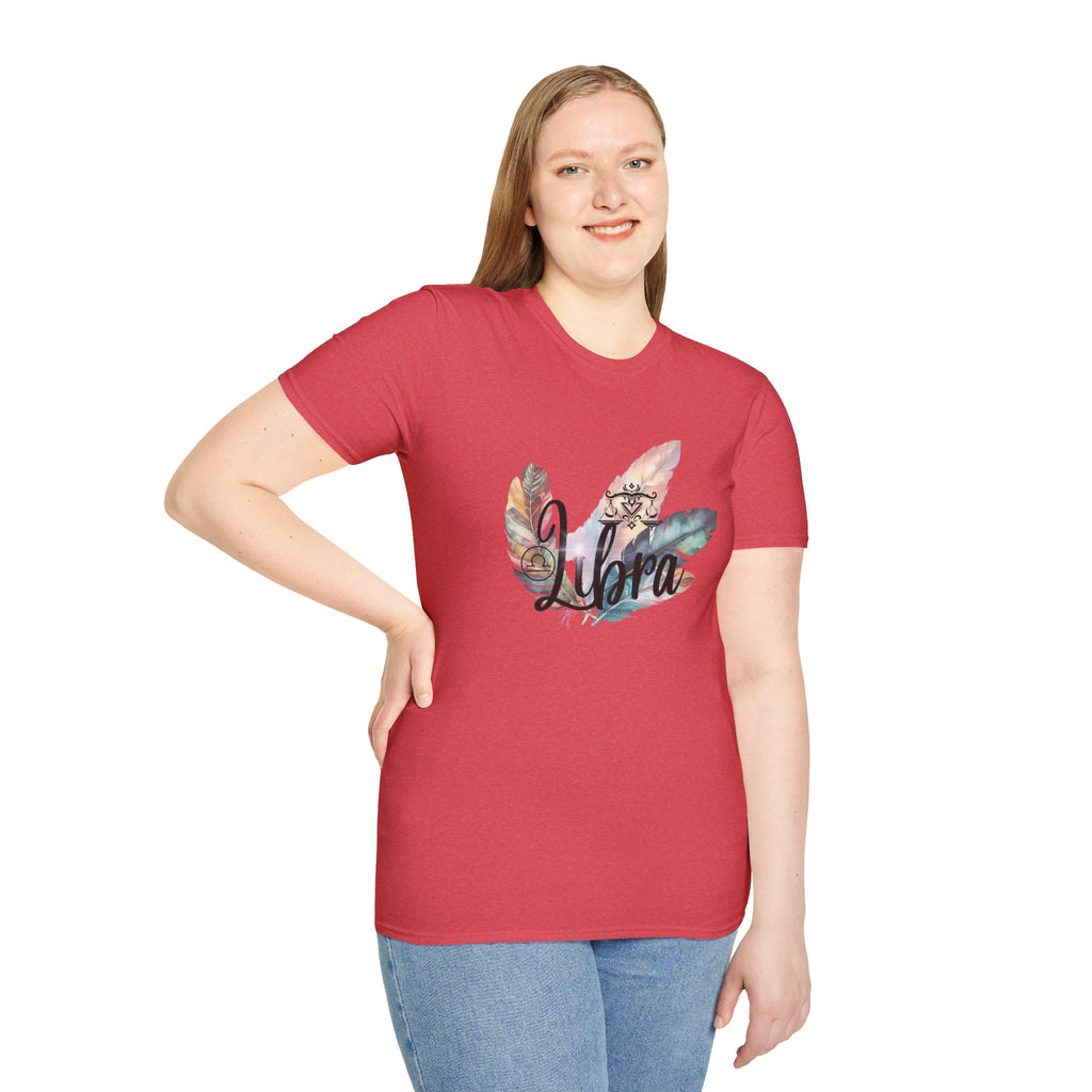 Libra Feather Bouquet Astrology T-Shirt