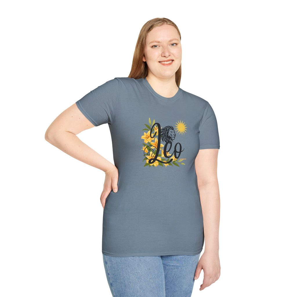 Leo Lion & Lilies Astrology T-Shirt