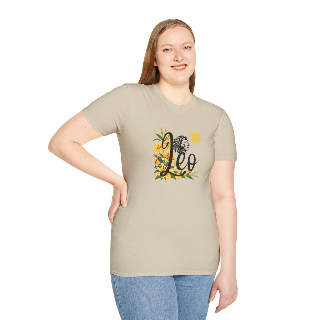 Leo Lion & Lilies Astrology T-Shirt