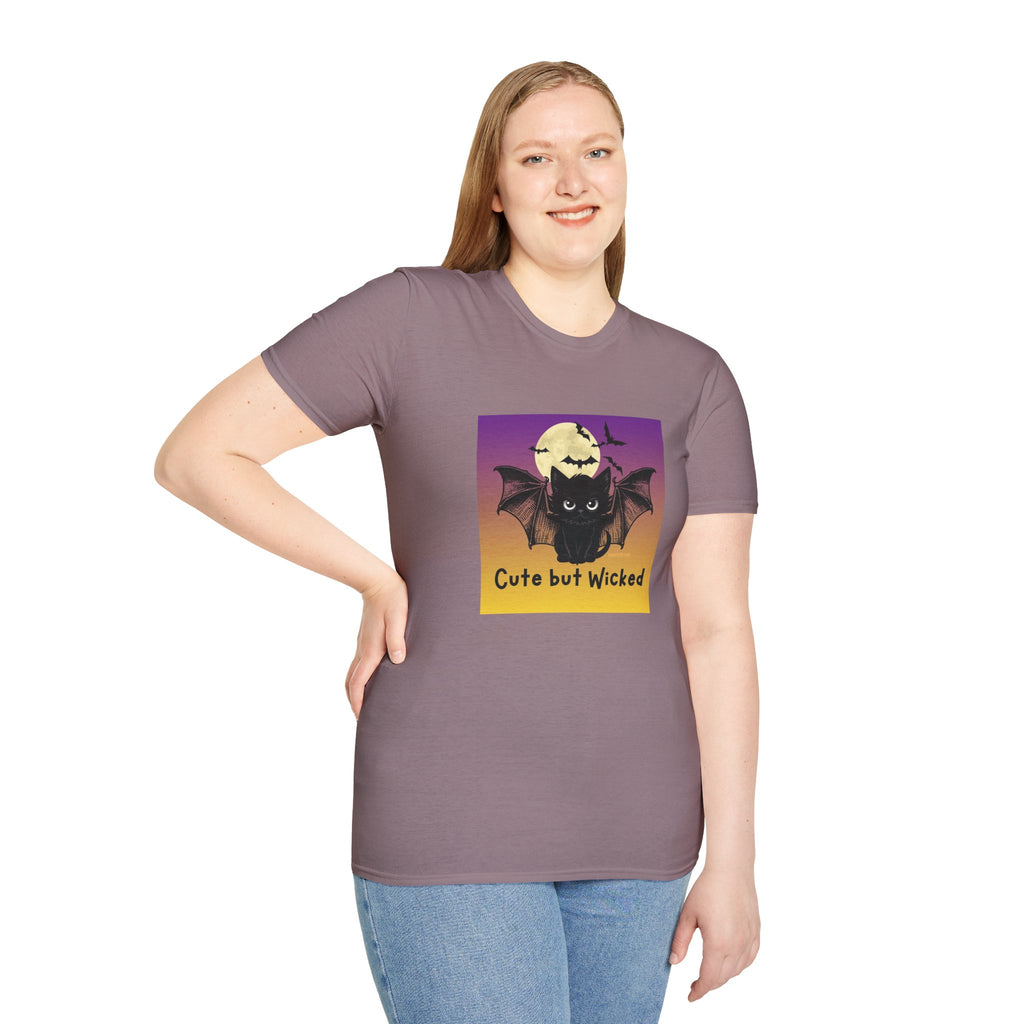 Cute But Wicked Black Bat Cat T-Shirt