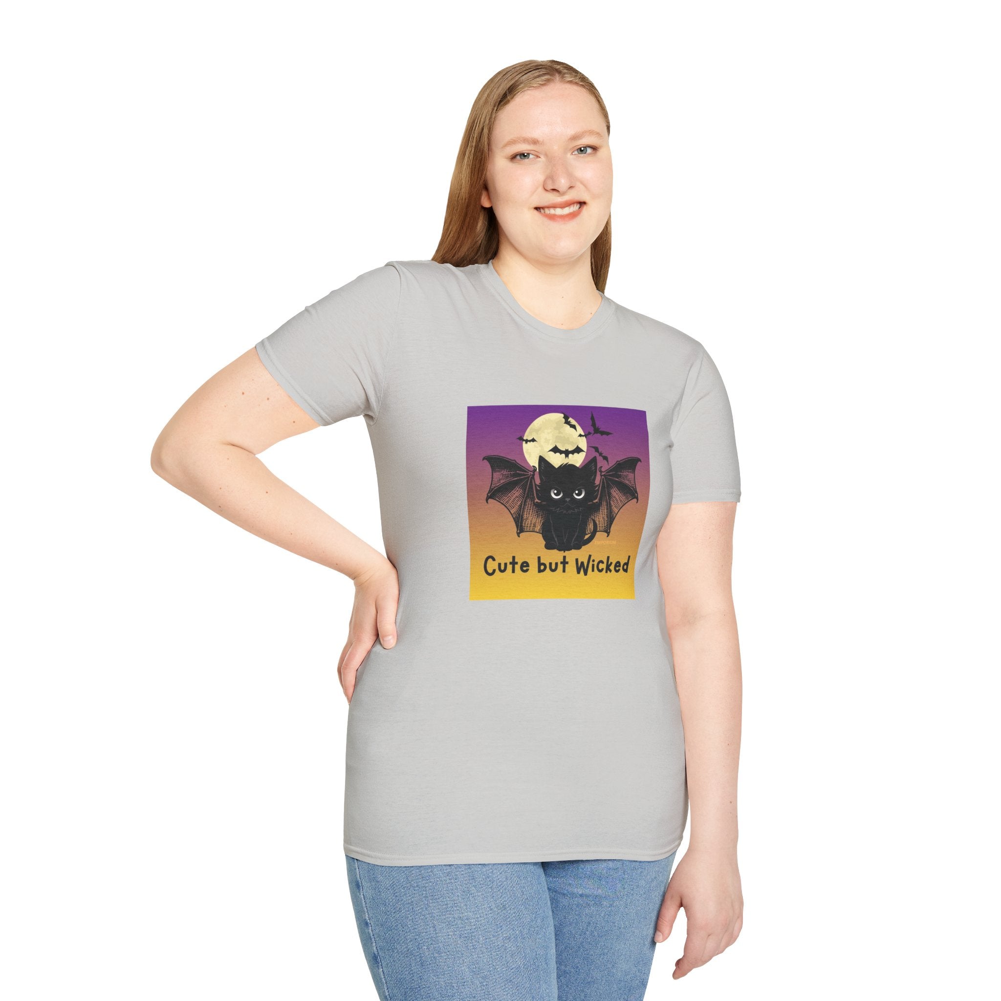 Cute But Wicked Black Bat Cat T-Shirt