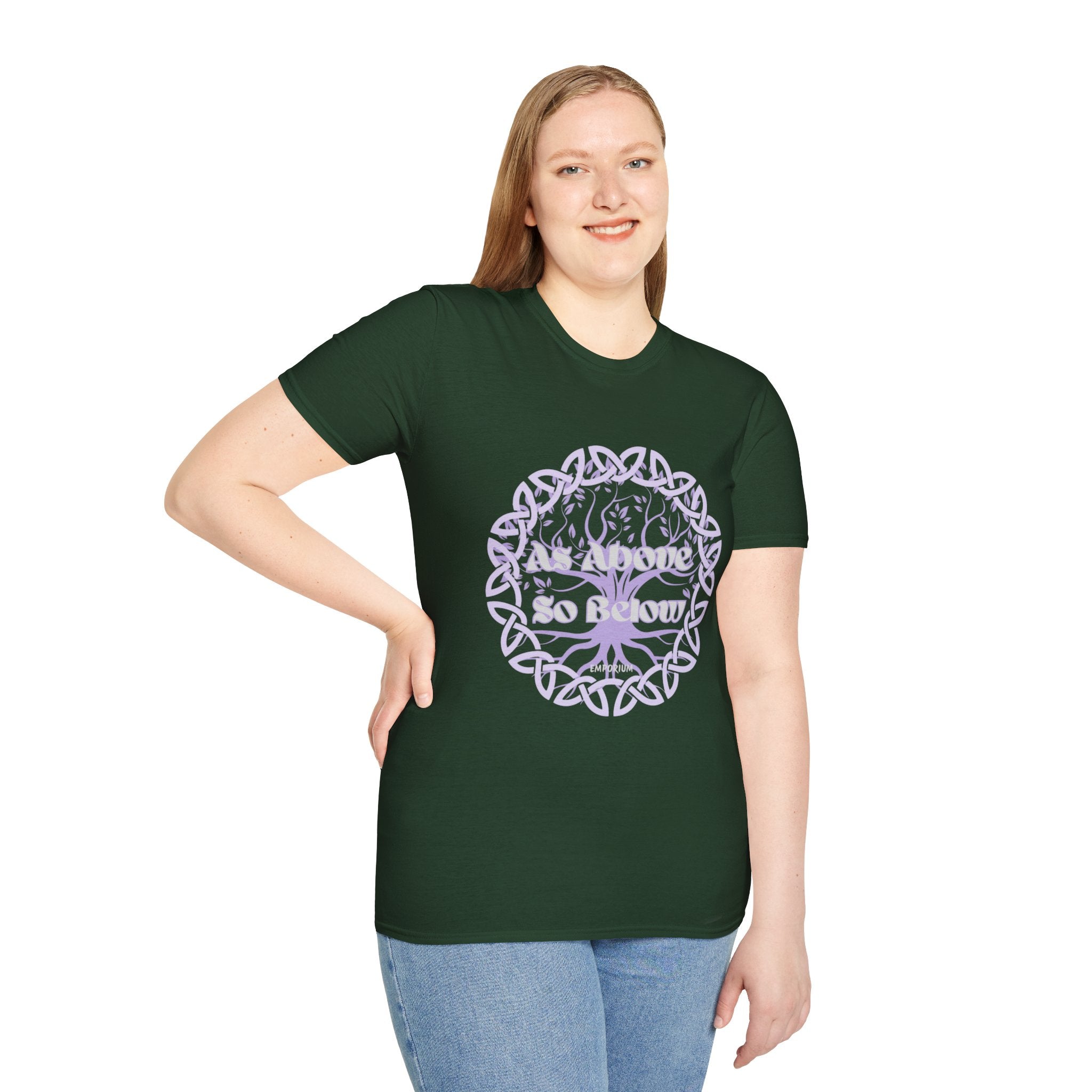 Celtic Tree of Life, As Above So Below T-Shirt Unisex Softstyle