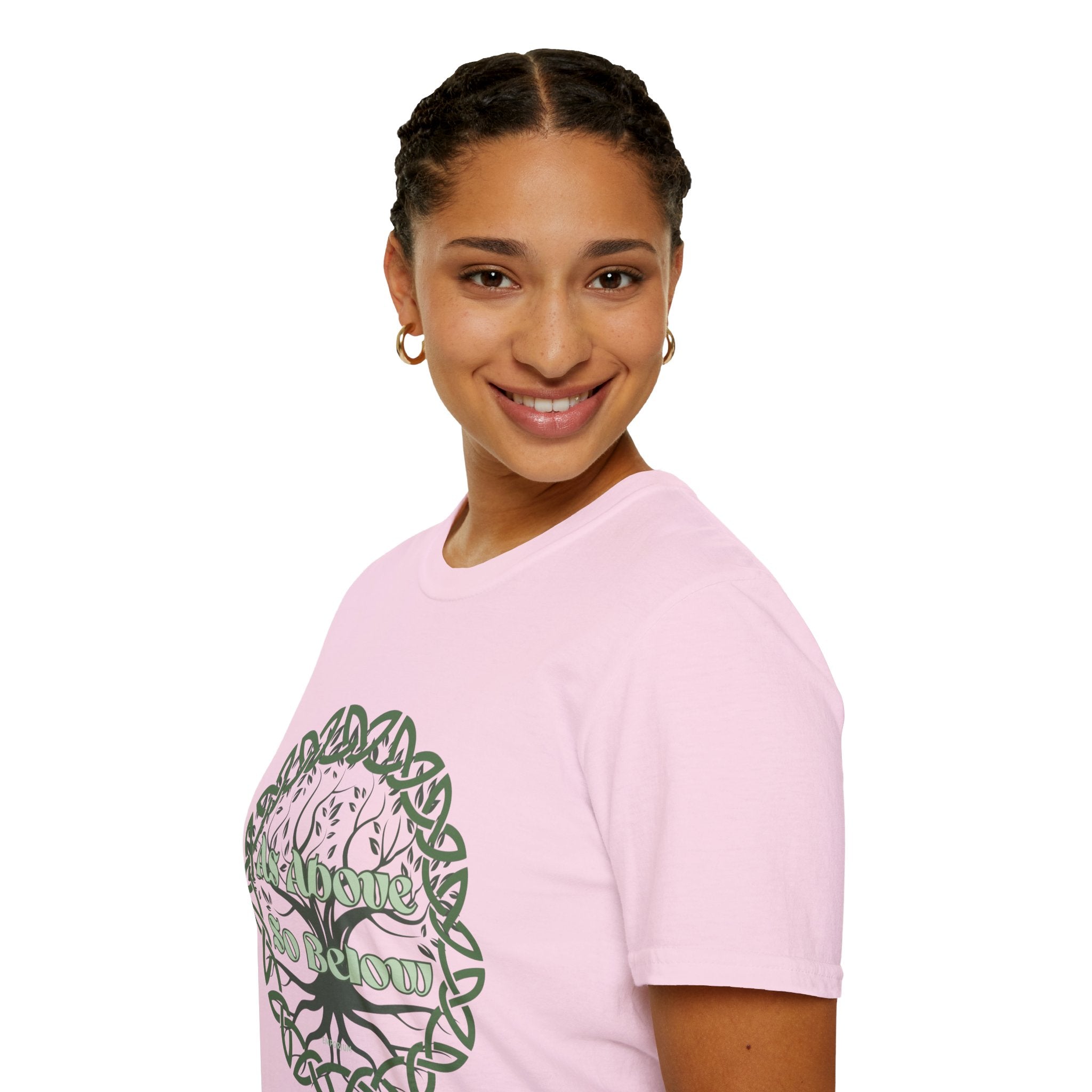 Celtic Tree of Life, As Above So Below T-Shirt, Green Print