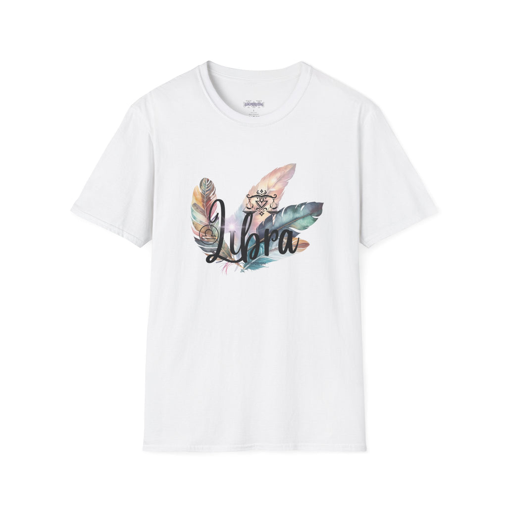 Libra Feather Bouquet Astrology T-Shirt