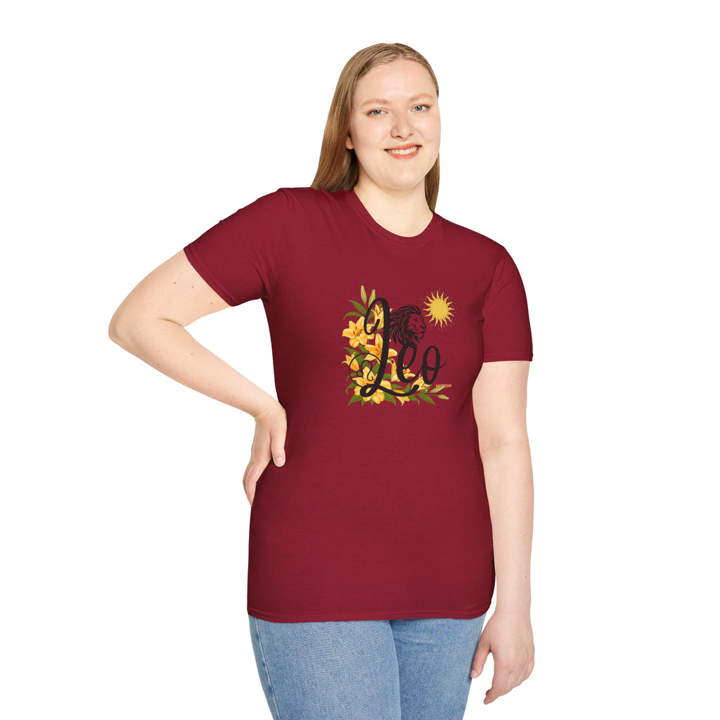 Leo Lion & Lilies Astrology T-Shirt
