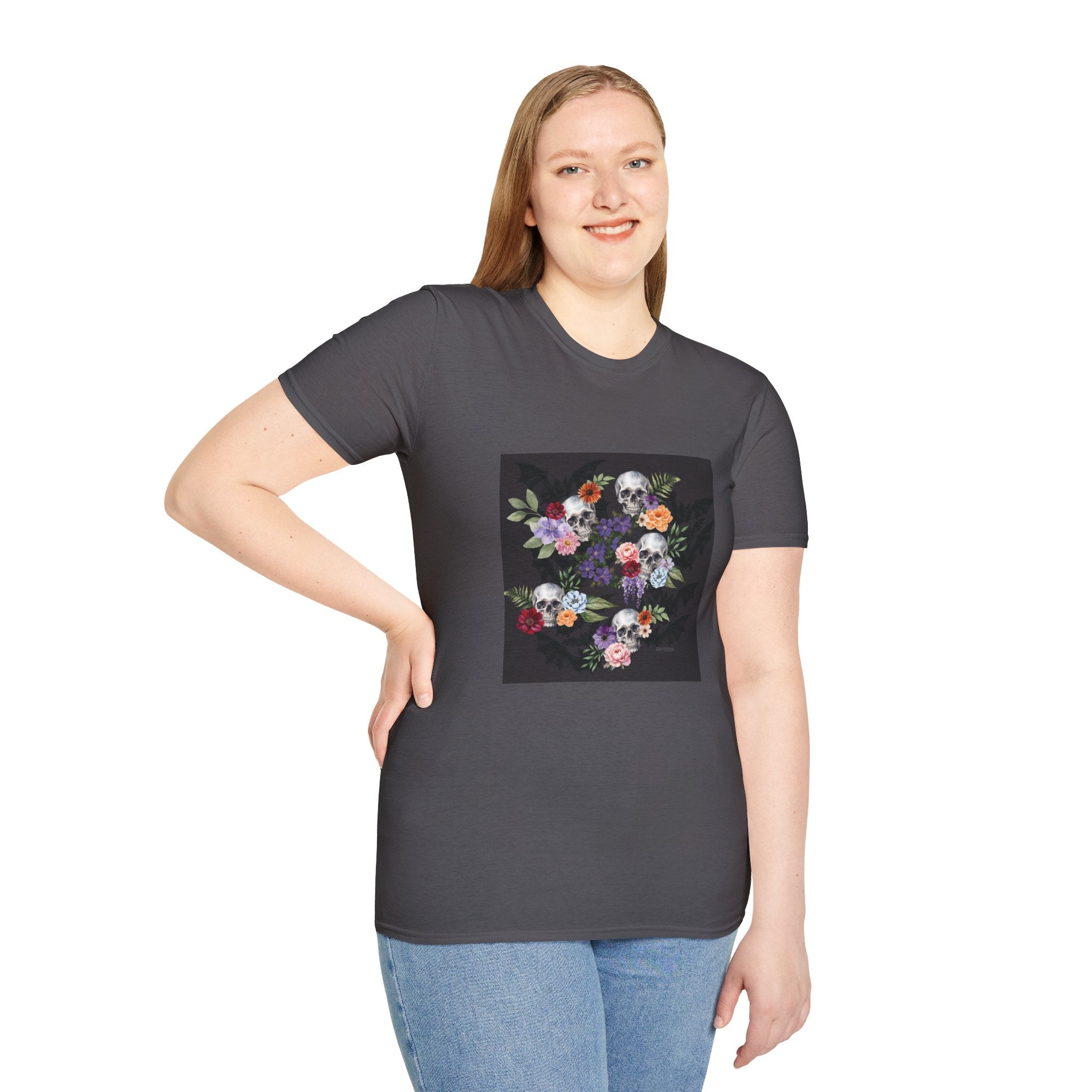Skull & Bat Floral T-Shirt