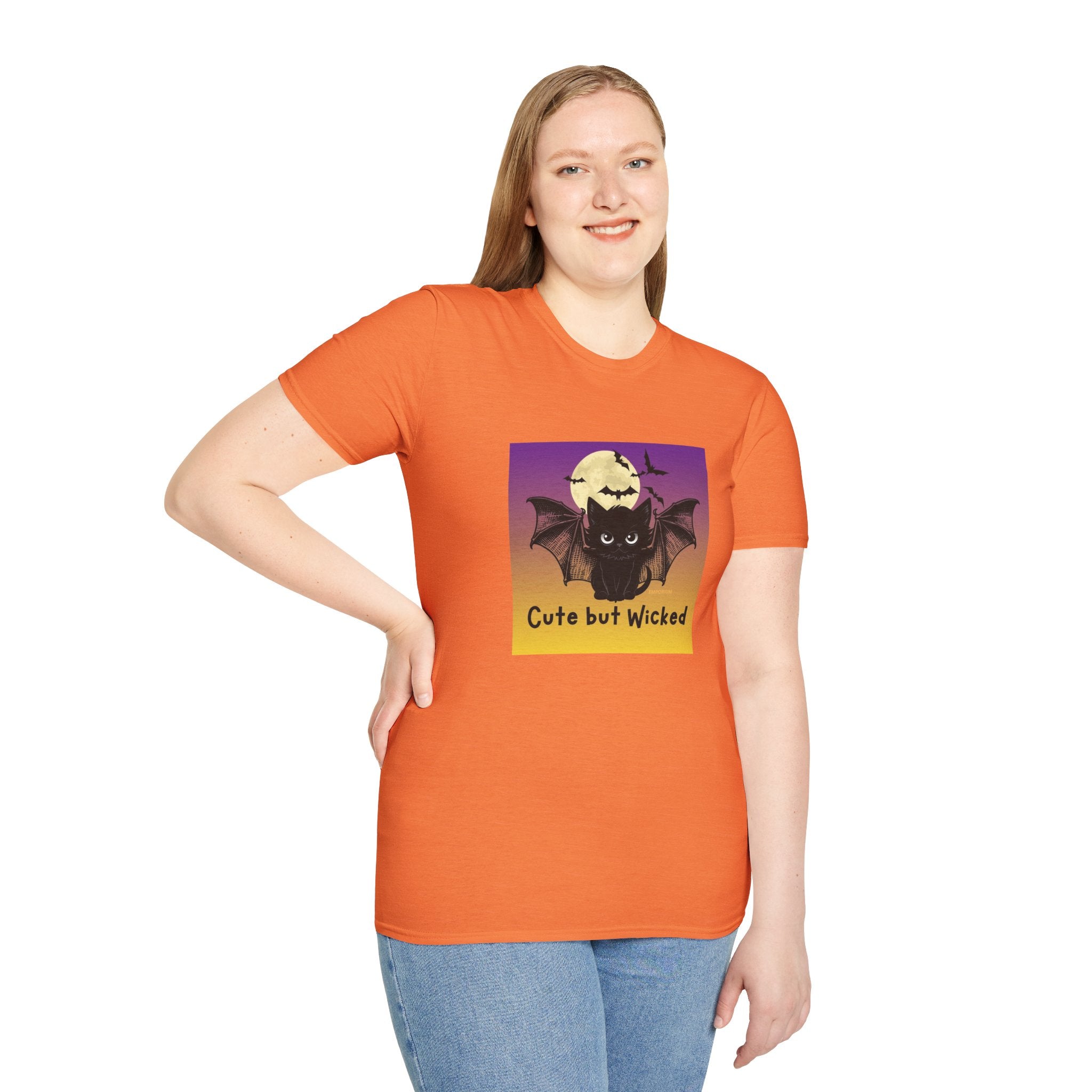 Cute But Wicked Black Bat Cat T-Shirt