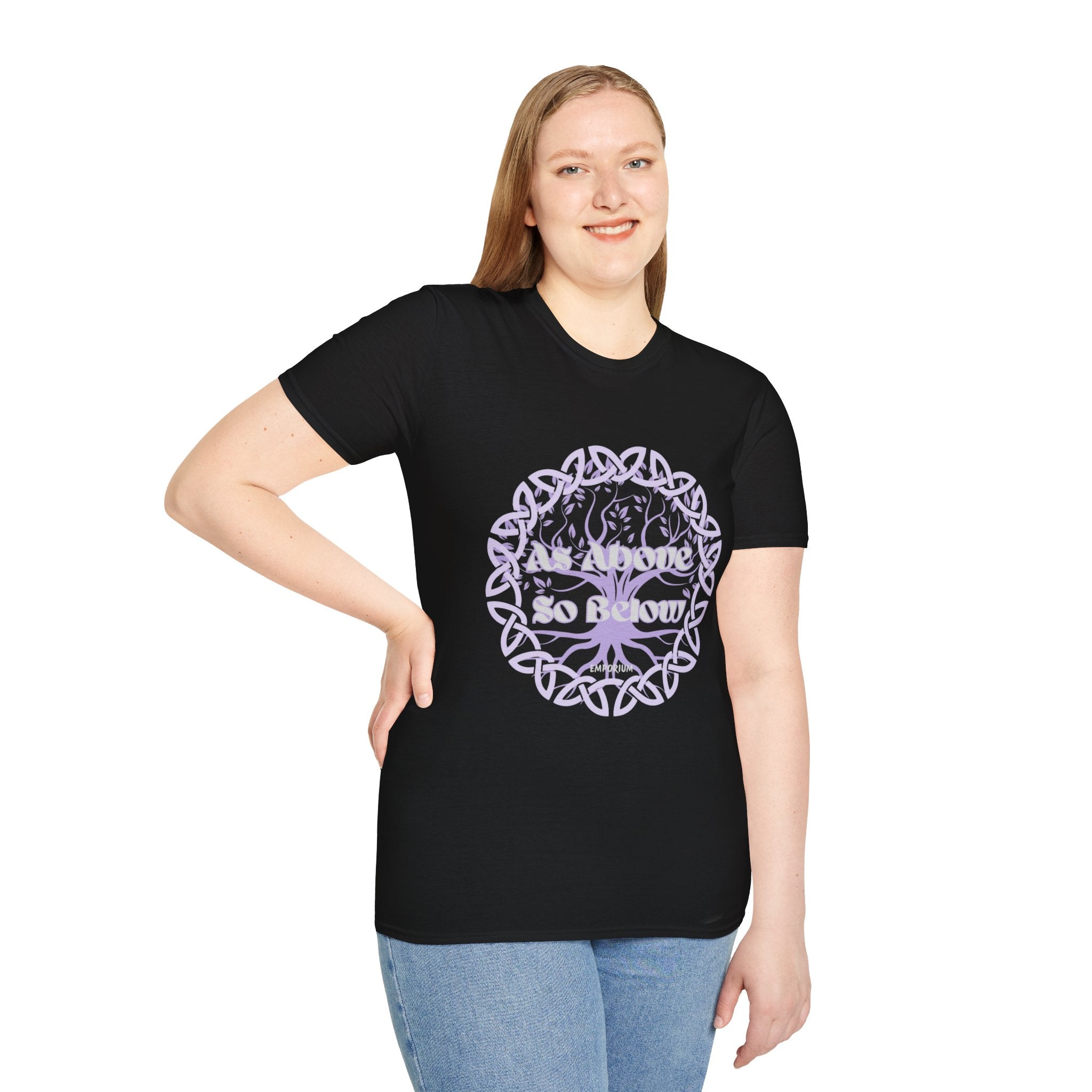 Celtic Tree of Life, As Above So Below T-Shirt Unisex Softstyle