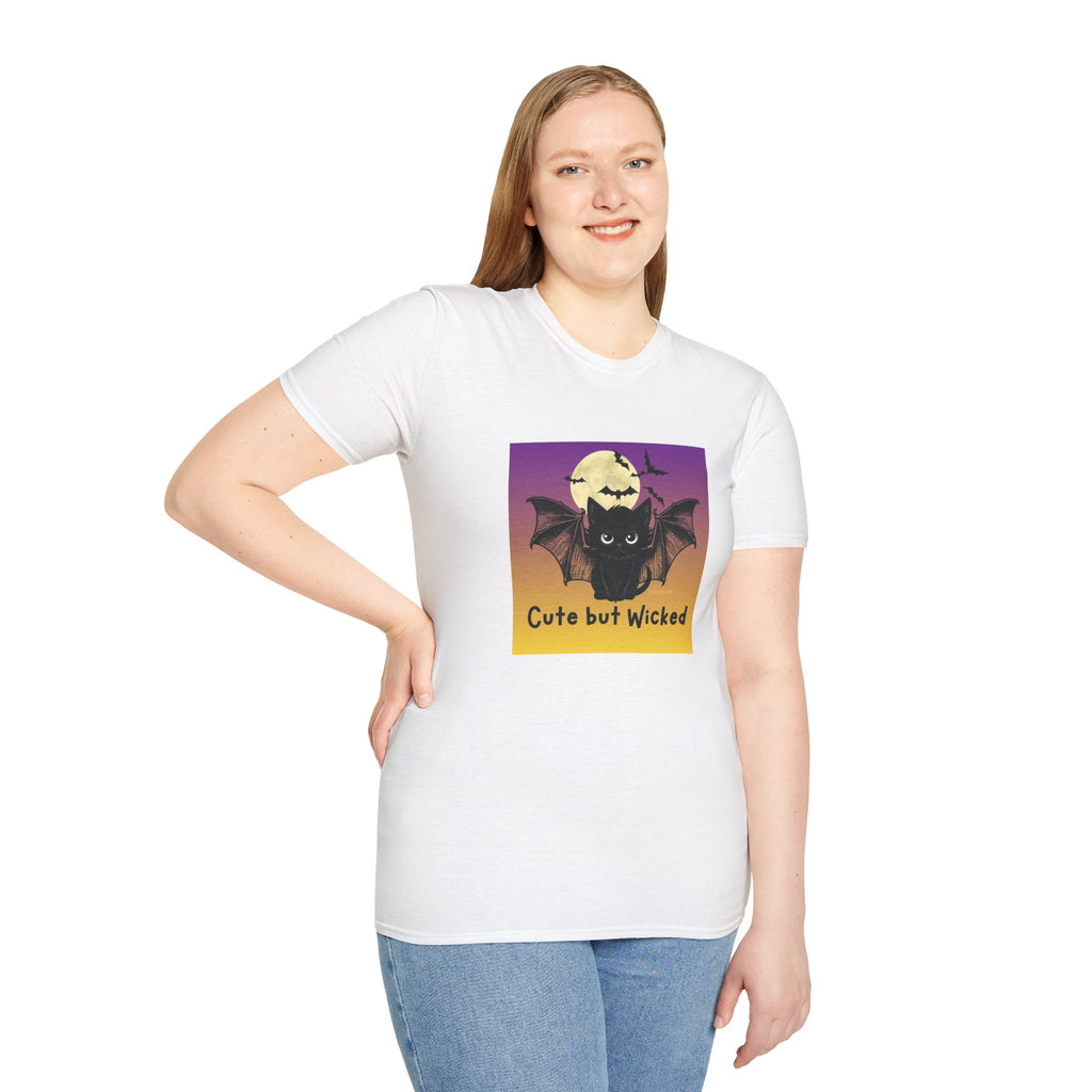 Cute But Wicked Black Bat Cat T-Shirt