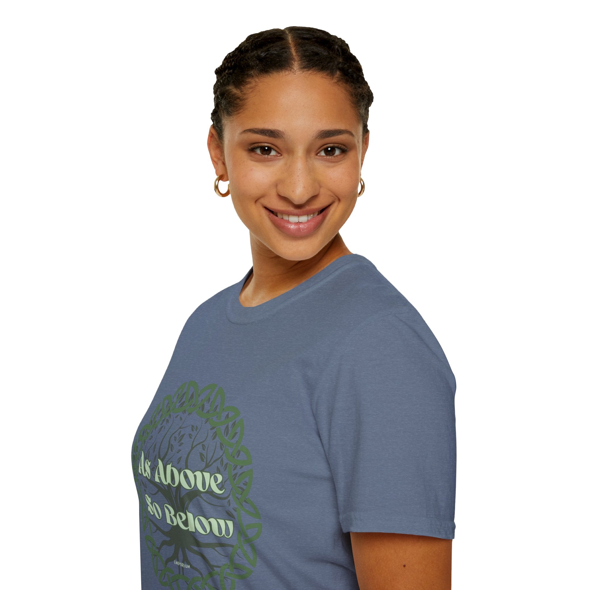 Celtic Tree of Life, As Above So Below T-Shirt, Green Print