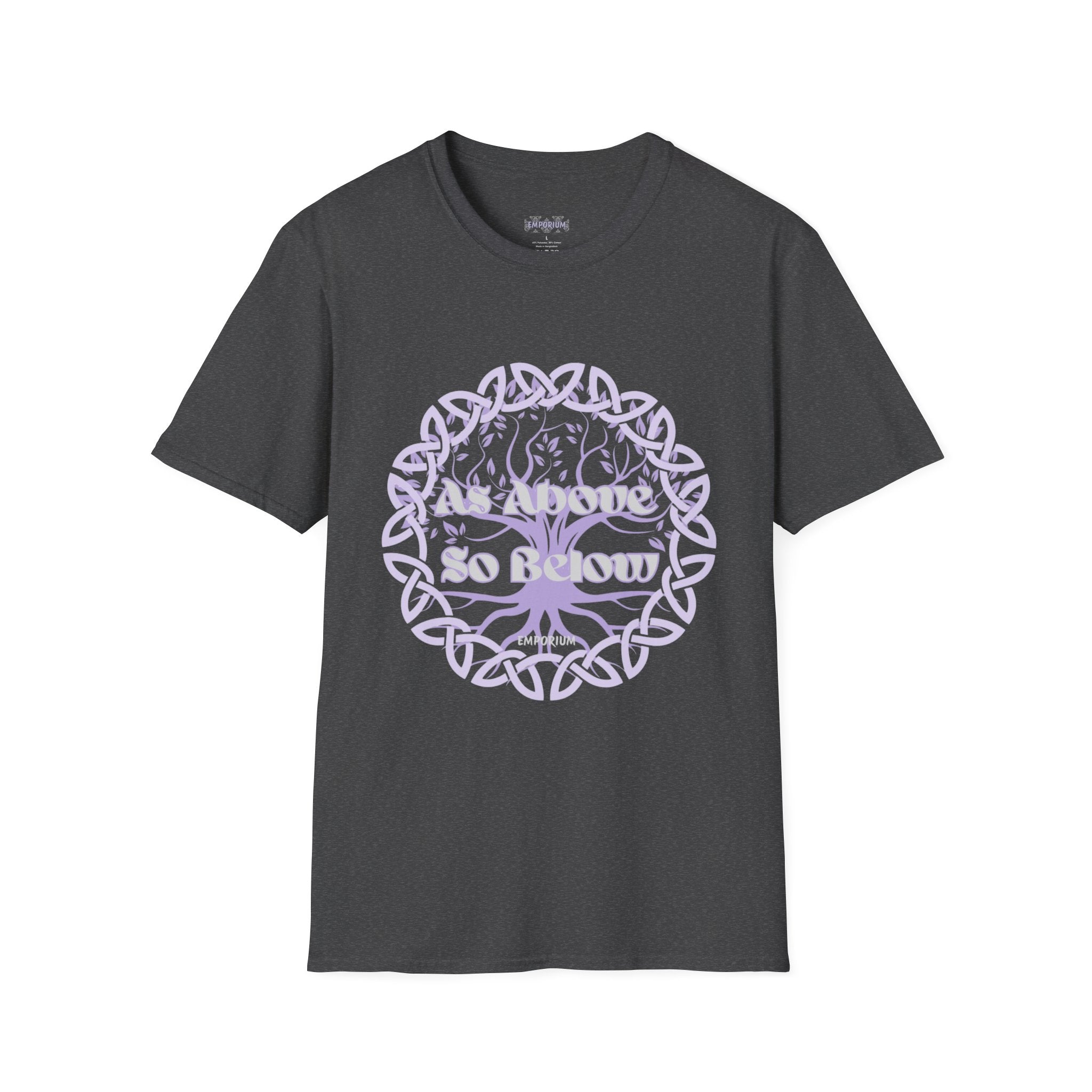 Celtic Tree of Life, As Above So Below T-Shirt Unisex Softstyle