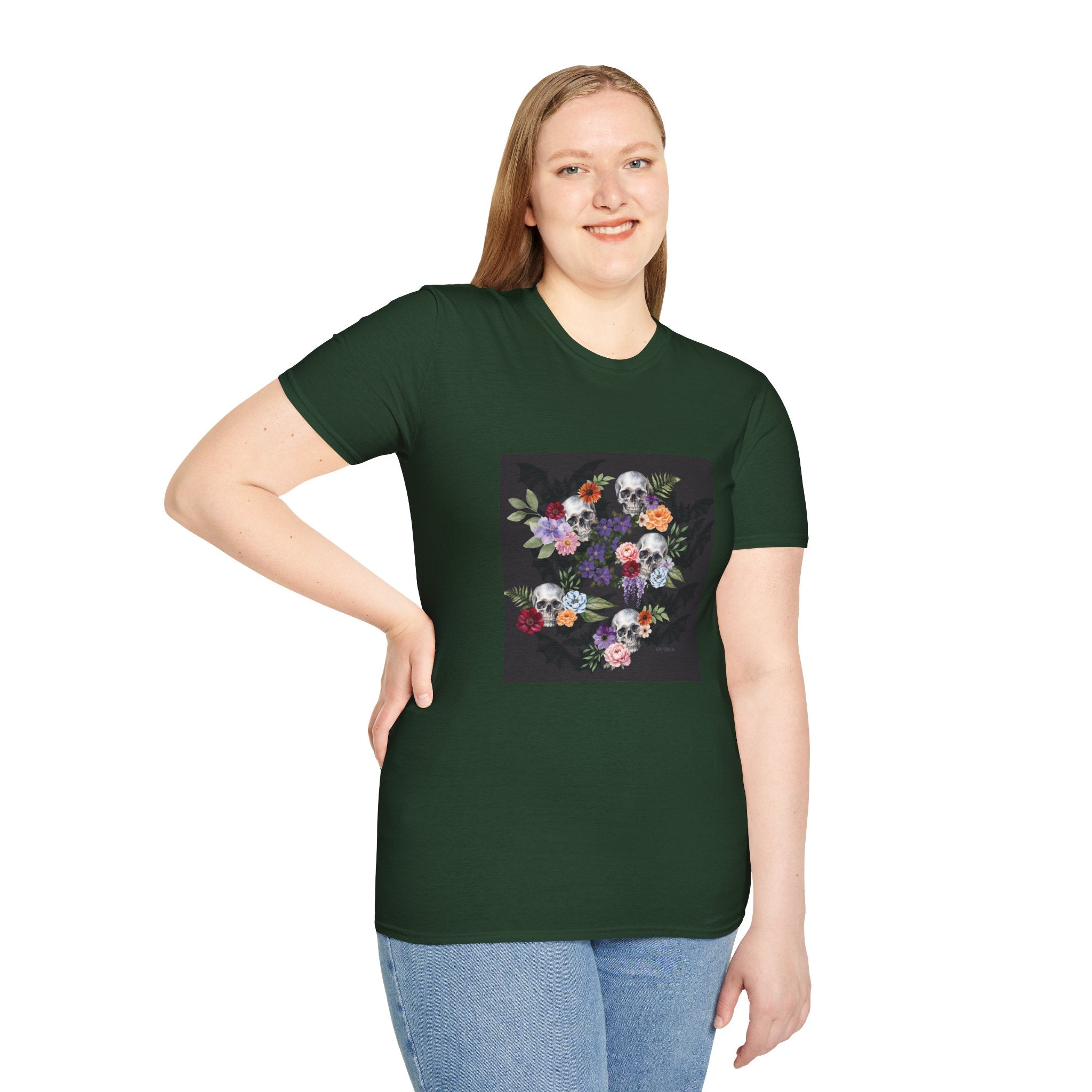 Skull & Bat Floral T-Shirt