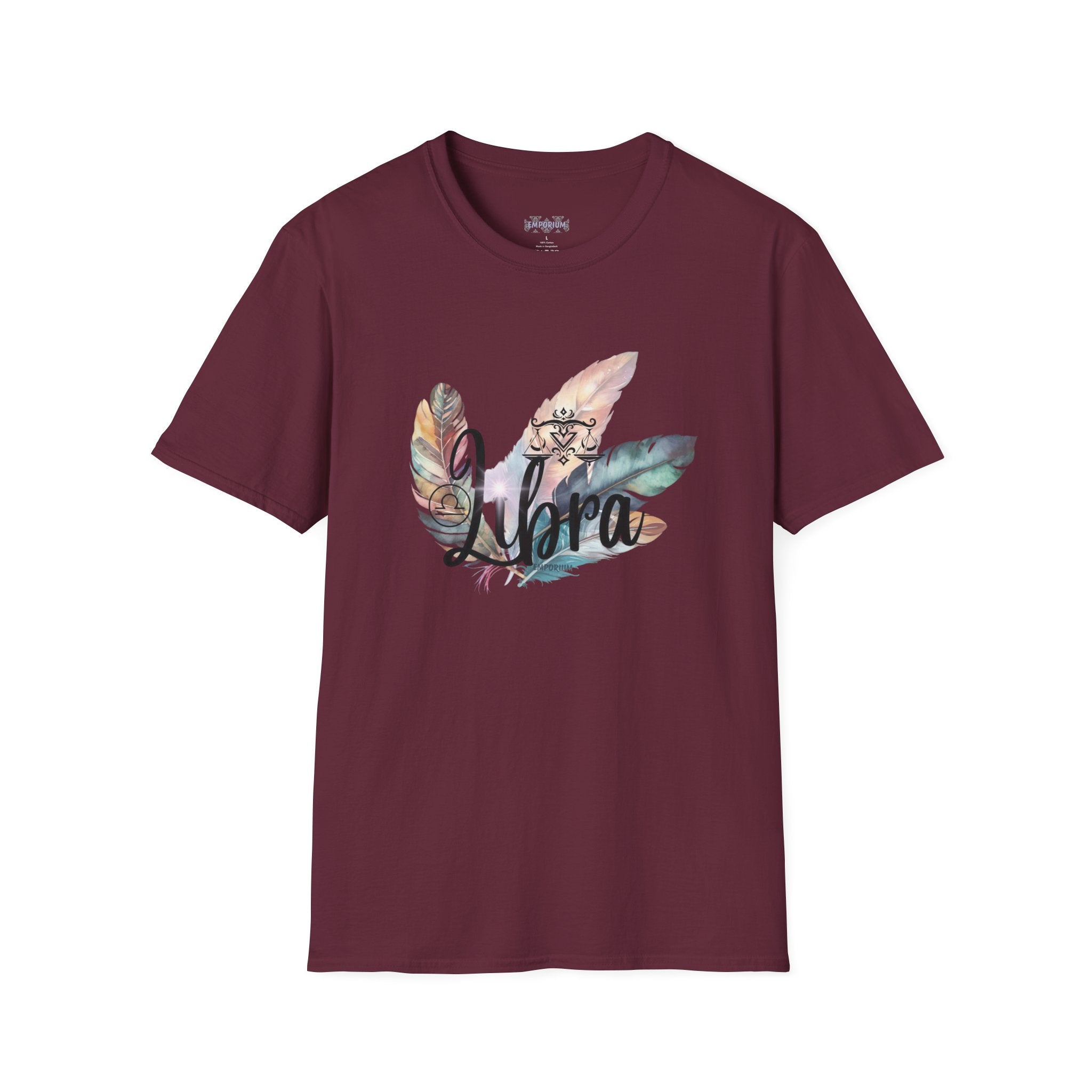 Libra Feather Bouquet Astrology T-Shirt