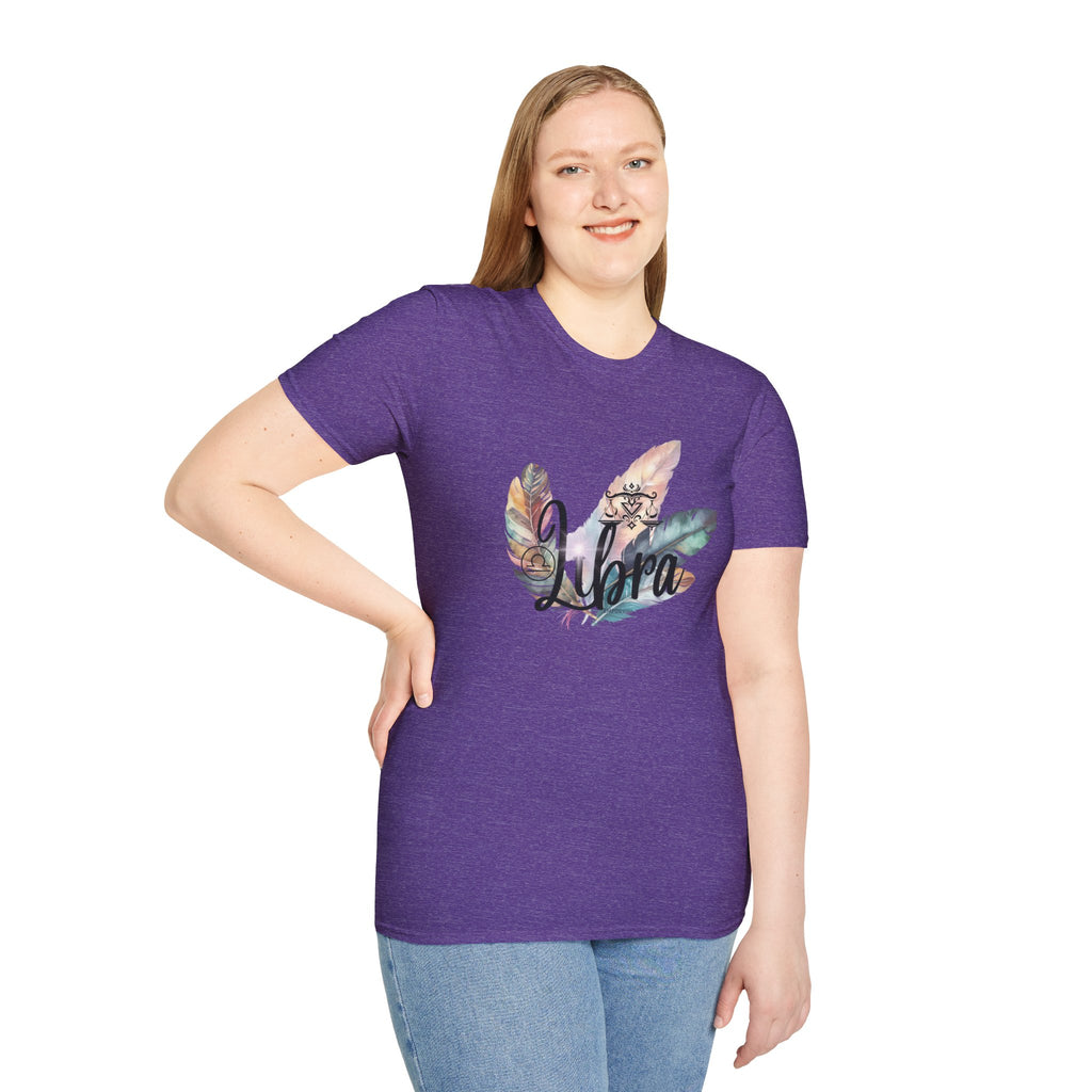 Libra Feather Bouquet Astrology T-Shirt