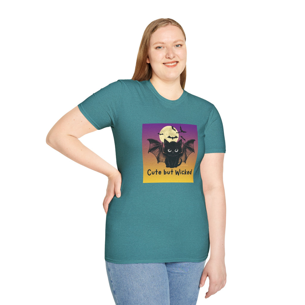 Cute But Wicked Black Bat Cat T-Shirt