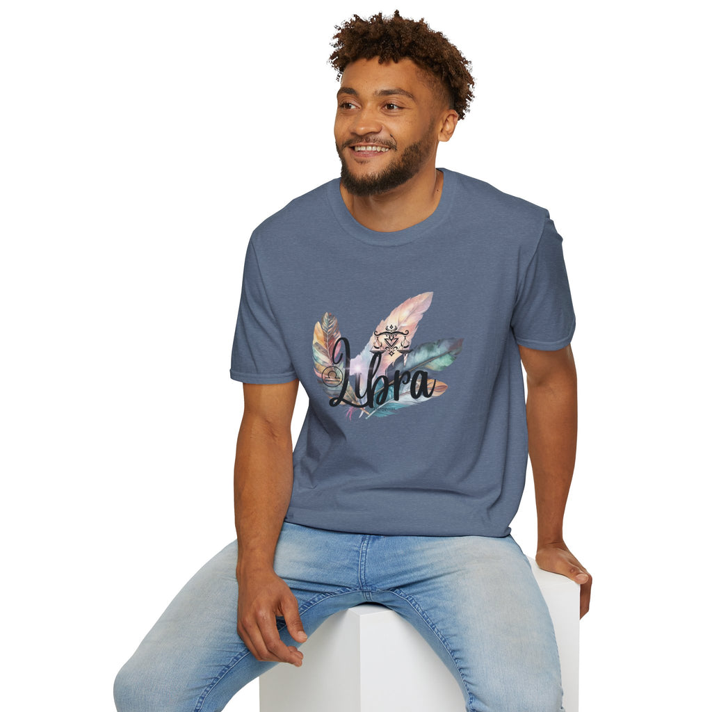 Libra Feather Bouquet Astrology T-Shirt