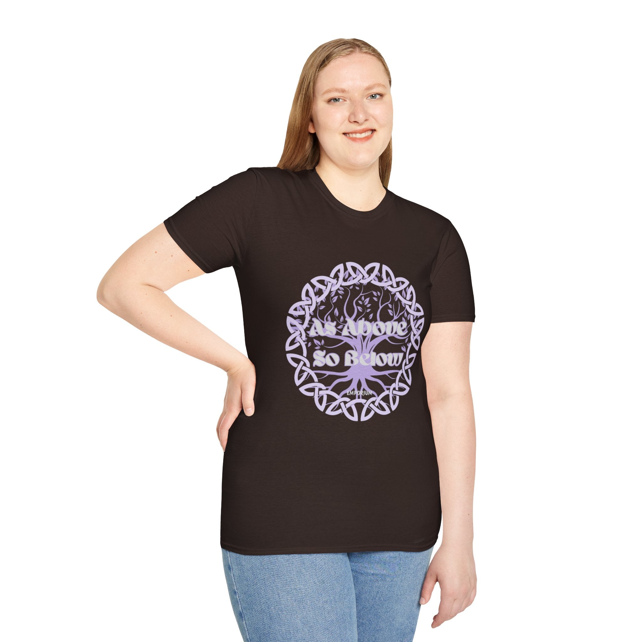 Celtic Tree of Life, As Above So Below T-Shirt Unisex Softstyle