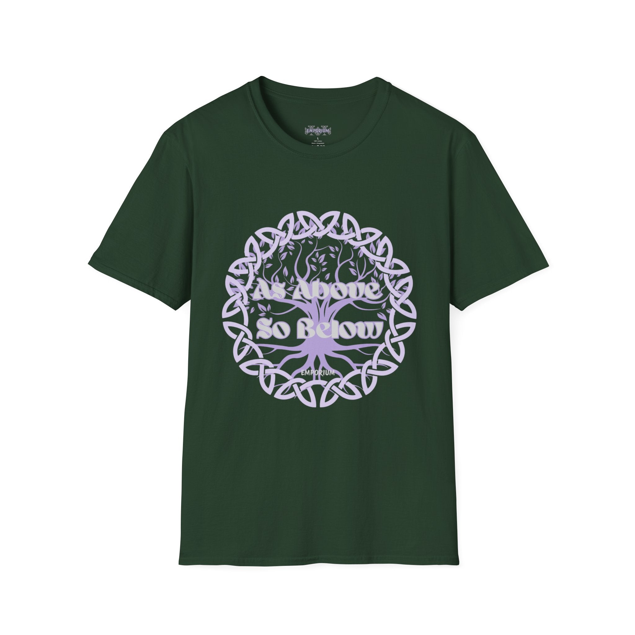 Celtic Tree of Life, As Above So Below T-Shirt Unisex Softstyle