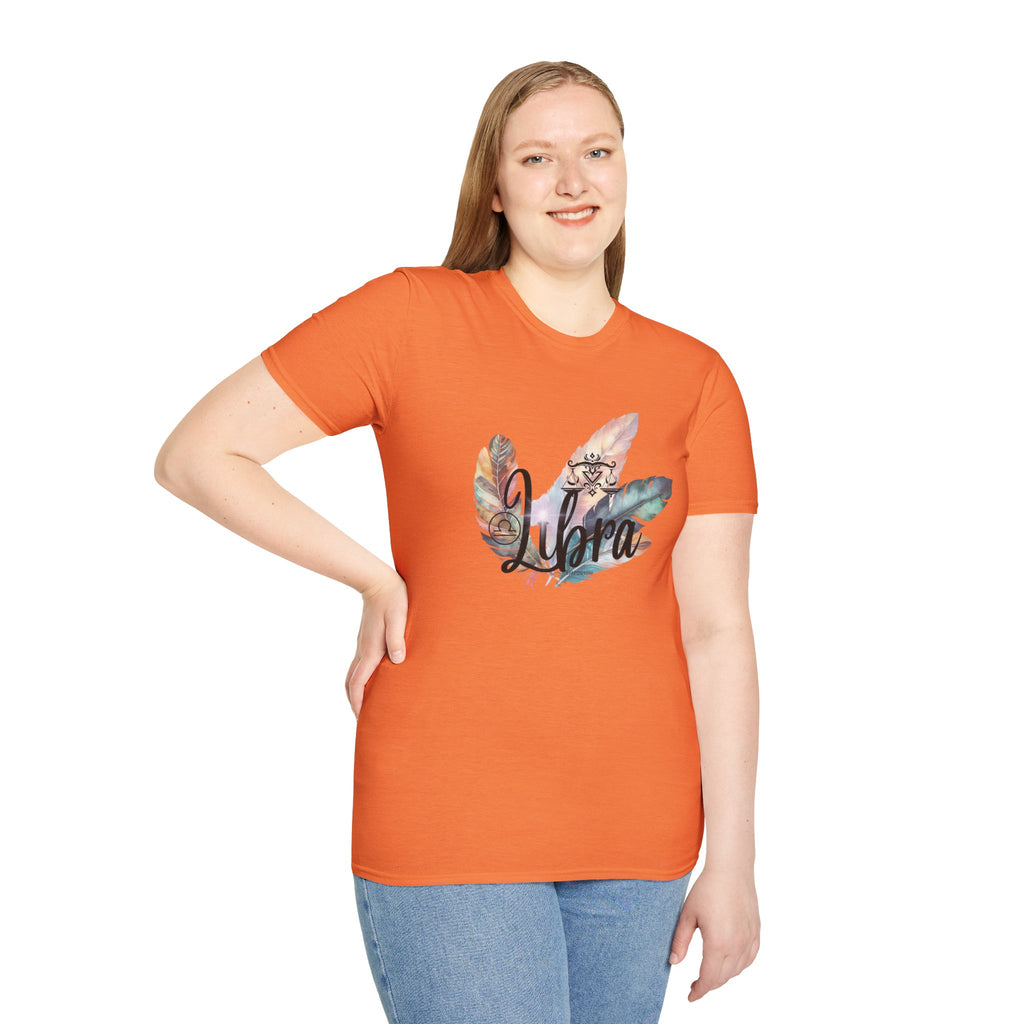 Libra Feather Bouquet Astrology T-Shirt