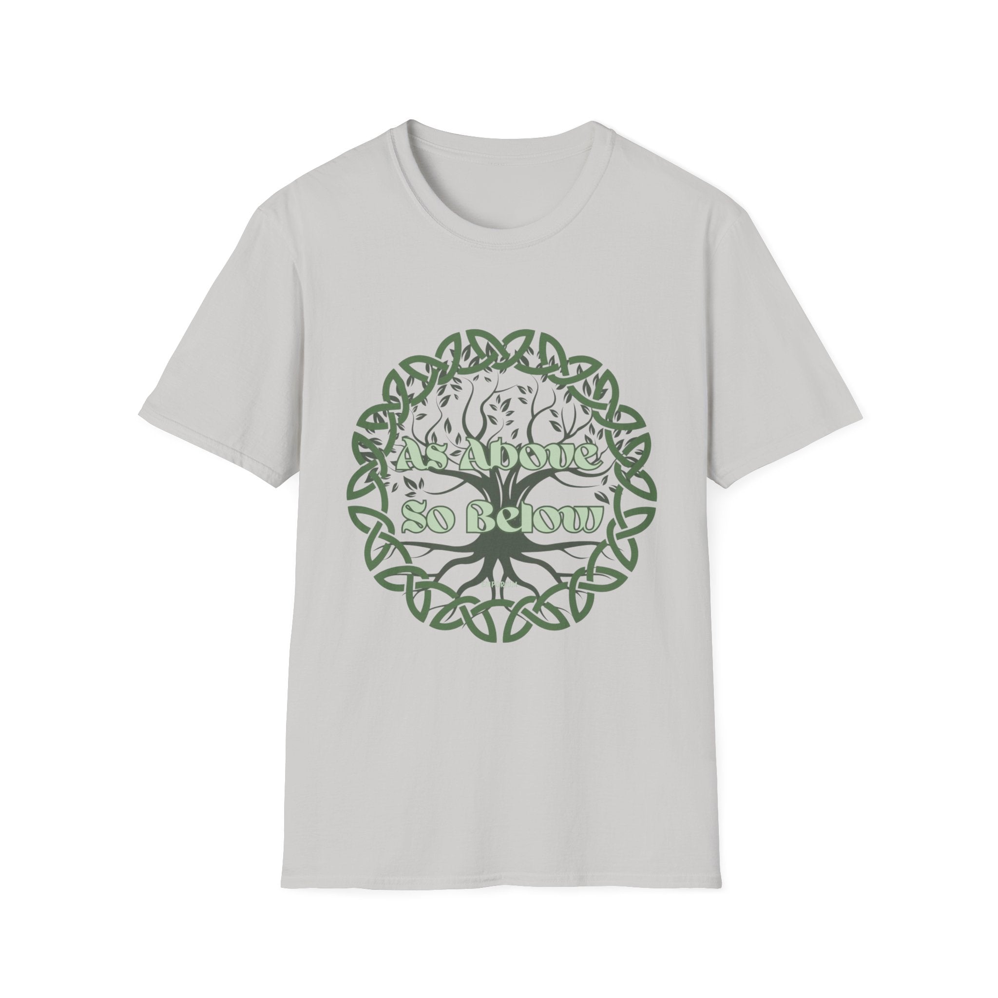 Celtic Tree of Life, As Above So Below T-Shirt, Green Print