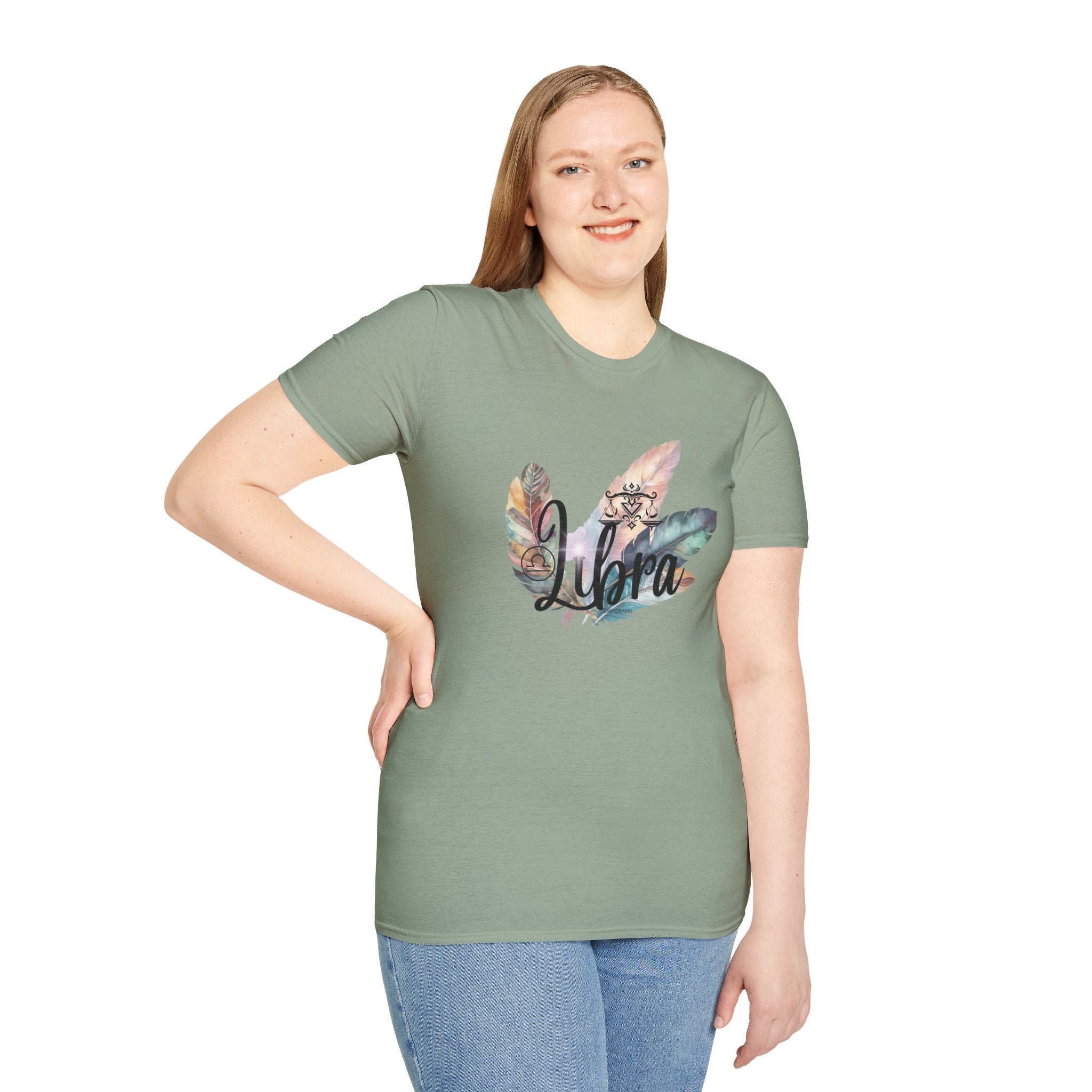 Libra Feather Bouquet Astrology T-Shirt