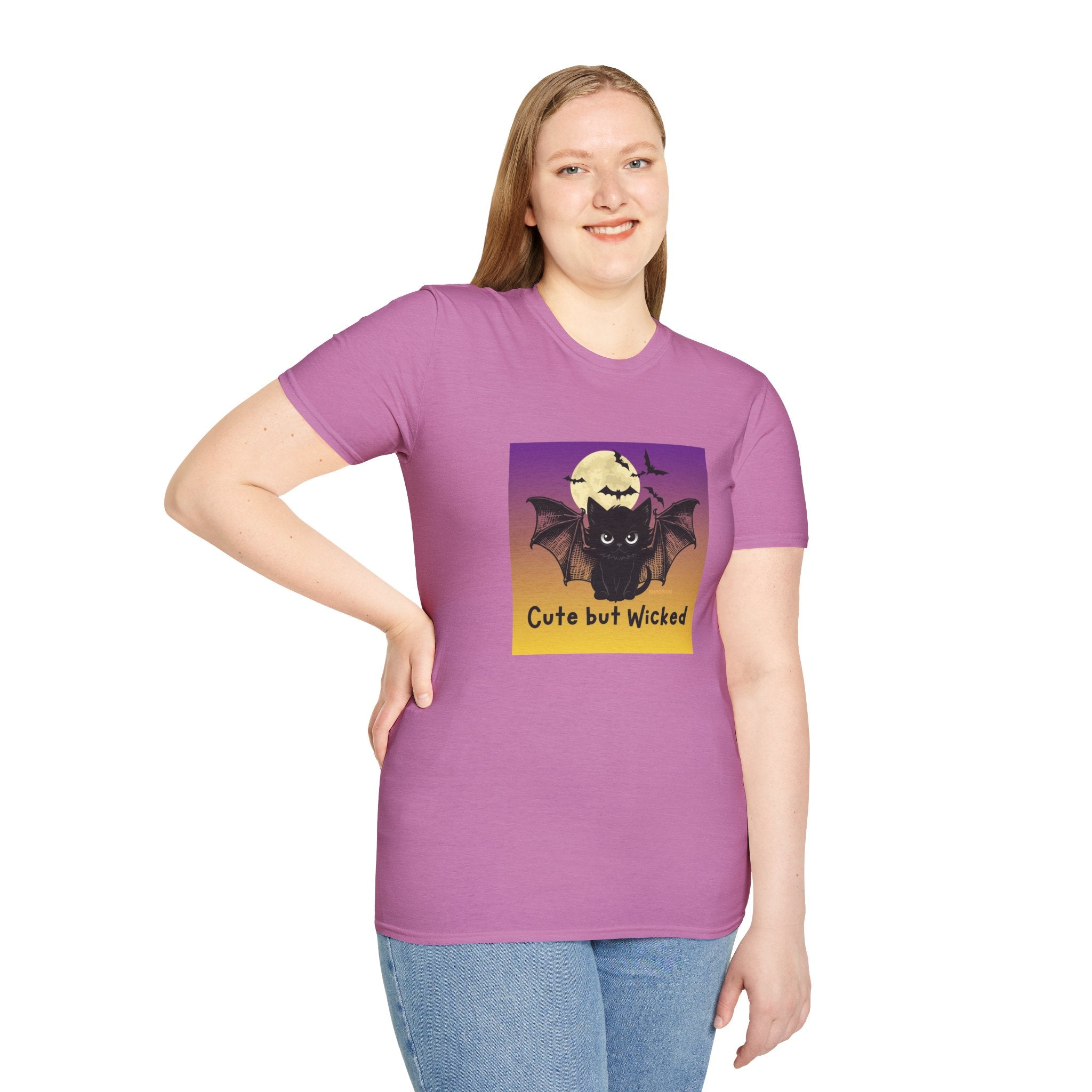 Cute But Wicked Black Bat Cat T-Shirt