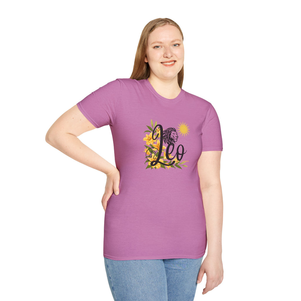 Leo Lion & Lilies Astrology T-Shirt