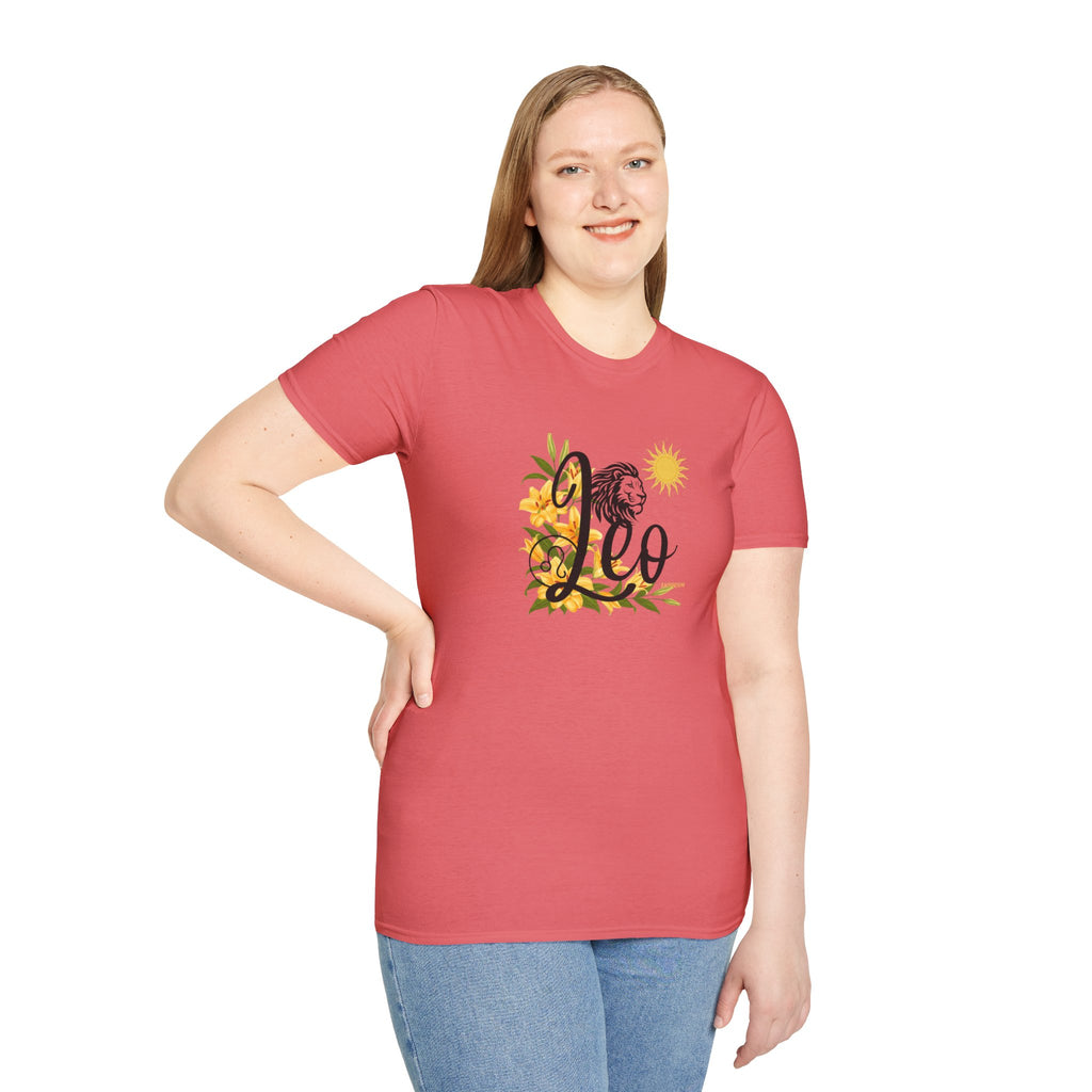 Leo Lion & Lilies Astrology T-Shirt
