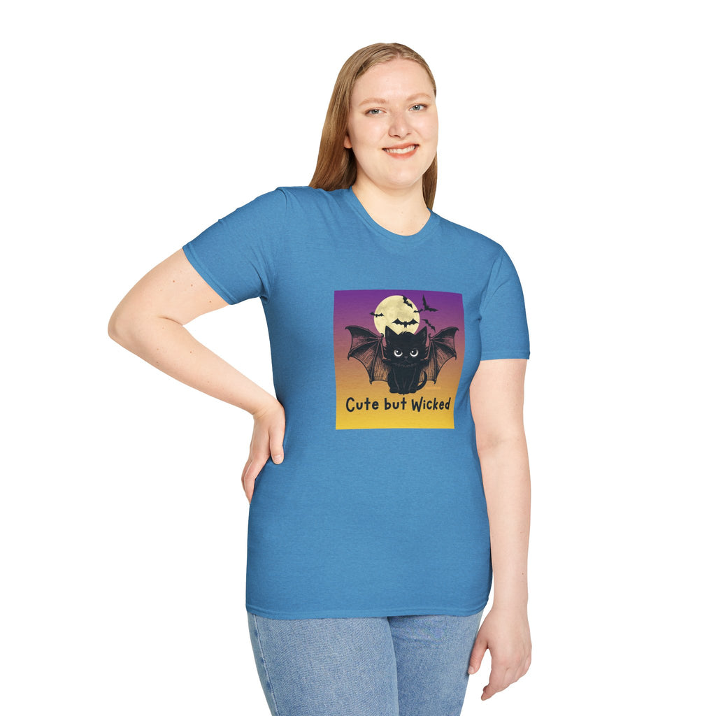 Cute But Wicked Black Bat Cat T-Shirt