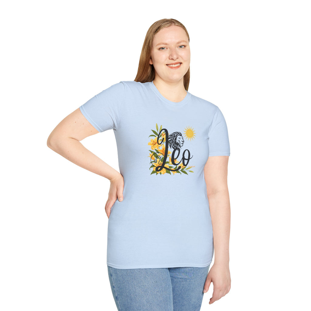 Leo Lion & Lilies Astrology T-Shirt