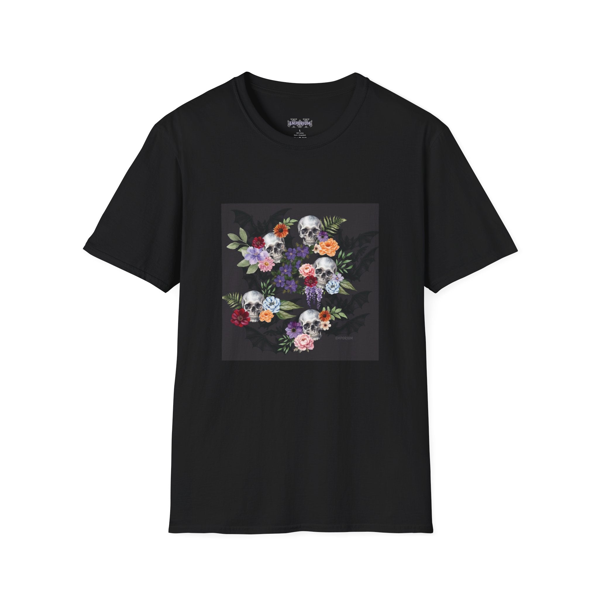 Skull & Bat Floral T-Shirt