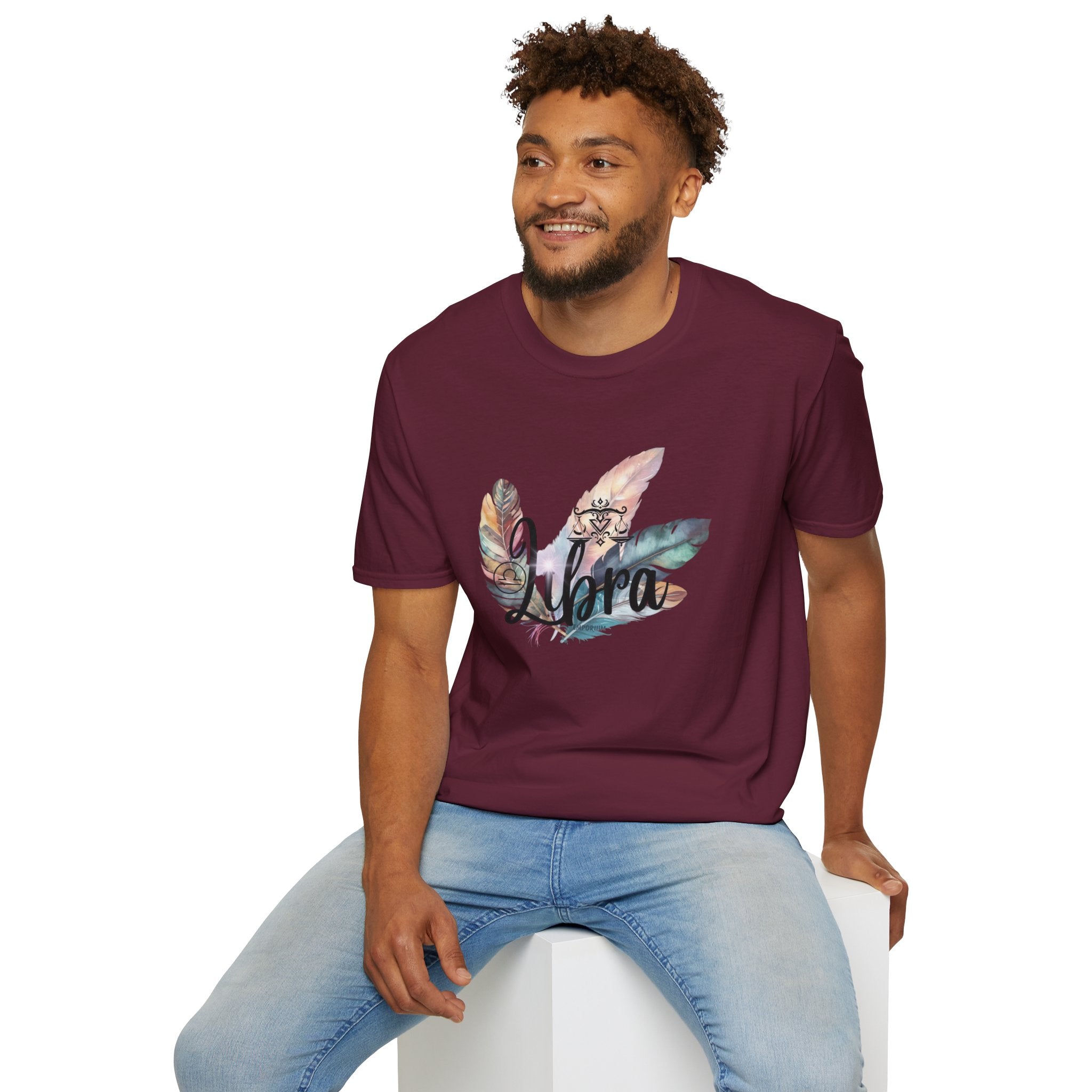 Libra Feather Bouquet Astrology T-Shirt